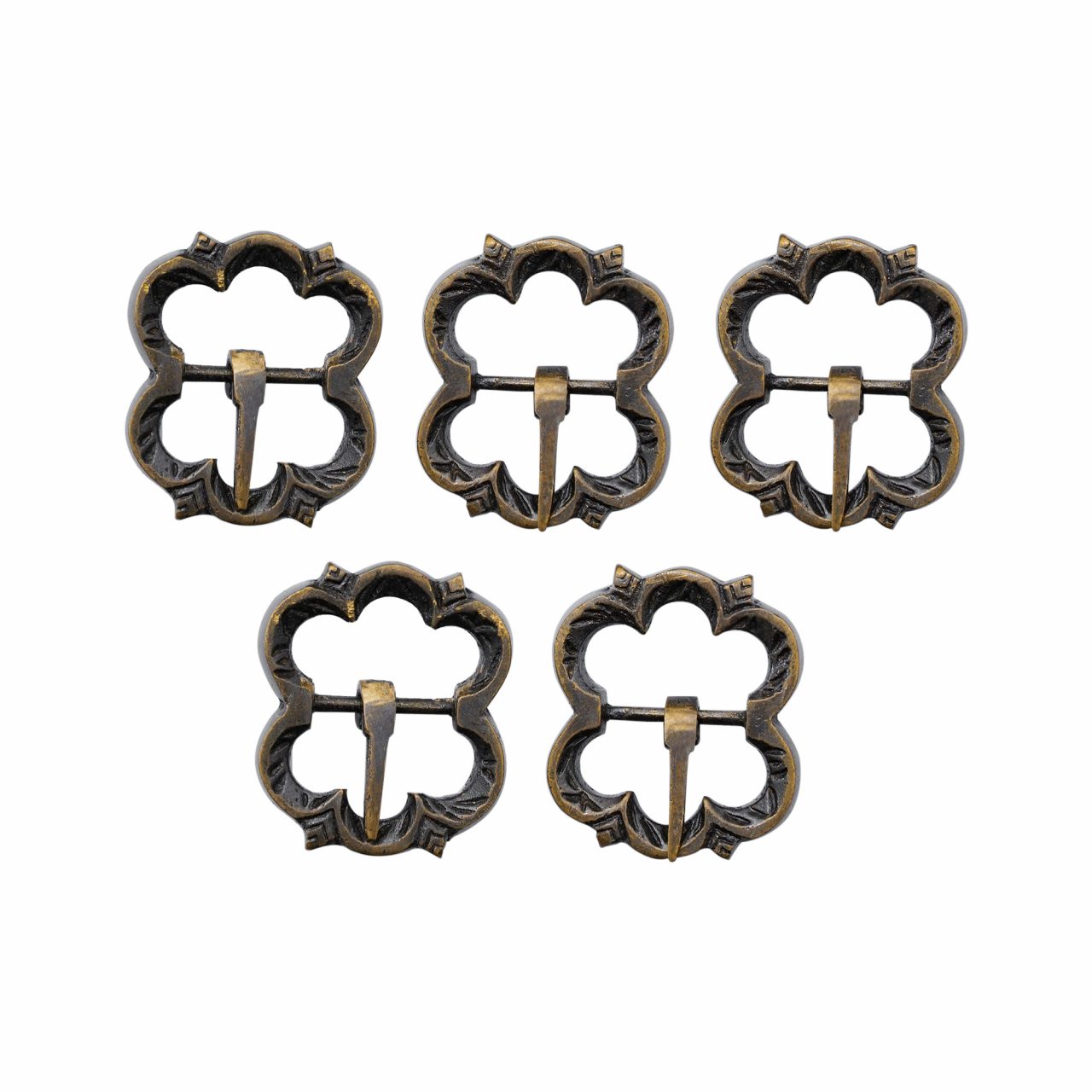 Set de 5 hebillas medievales de latón - imagen 9