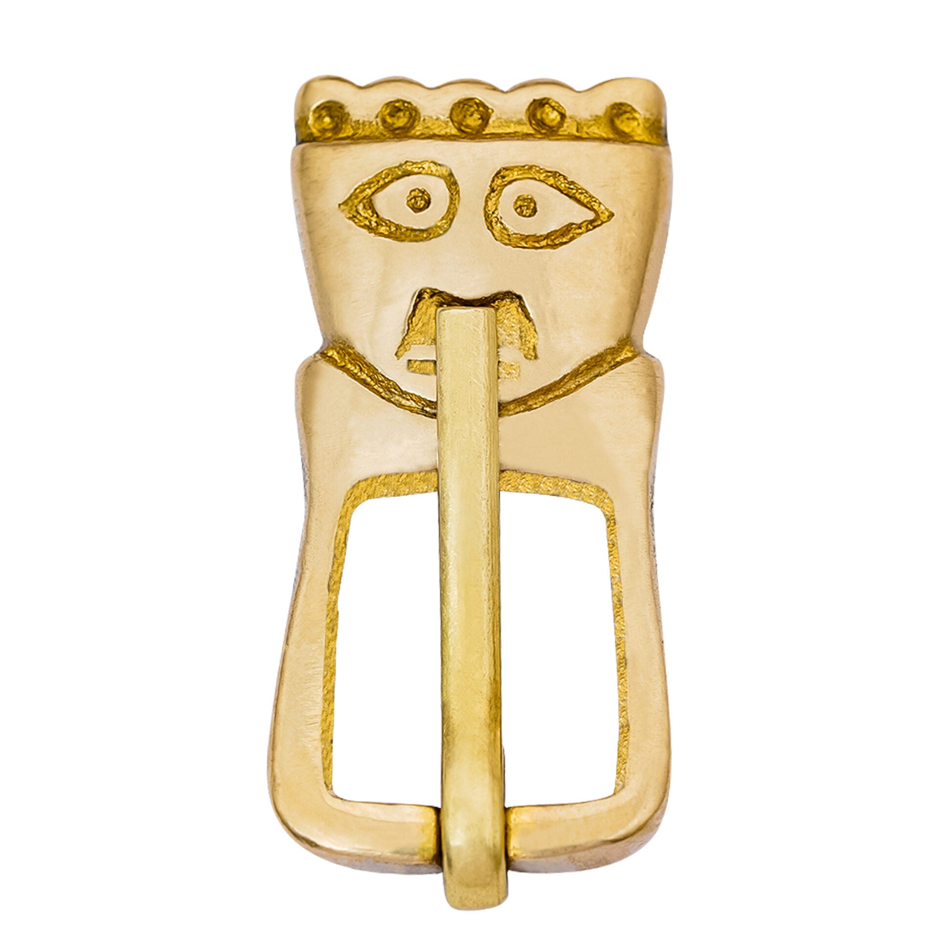 Imagen única de: Hebilla de Cinturón Medieval Tardía de Latón Macizo