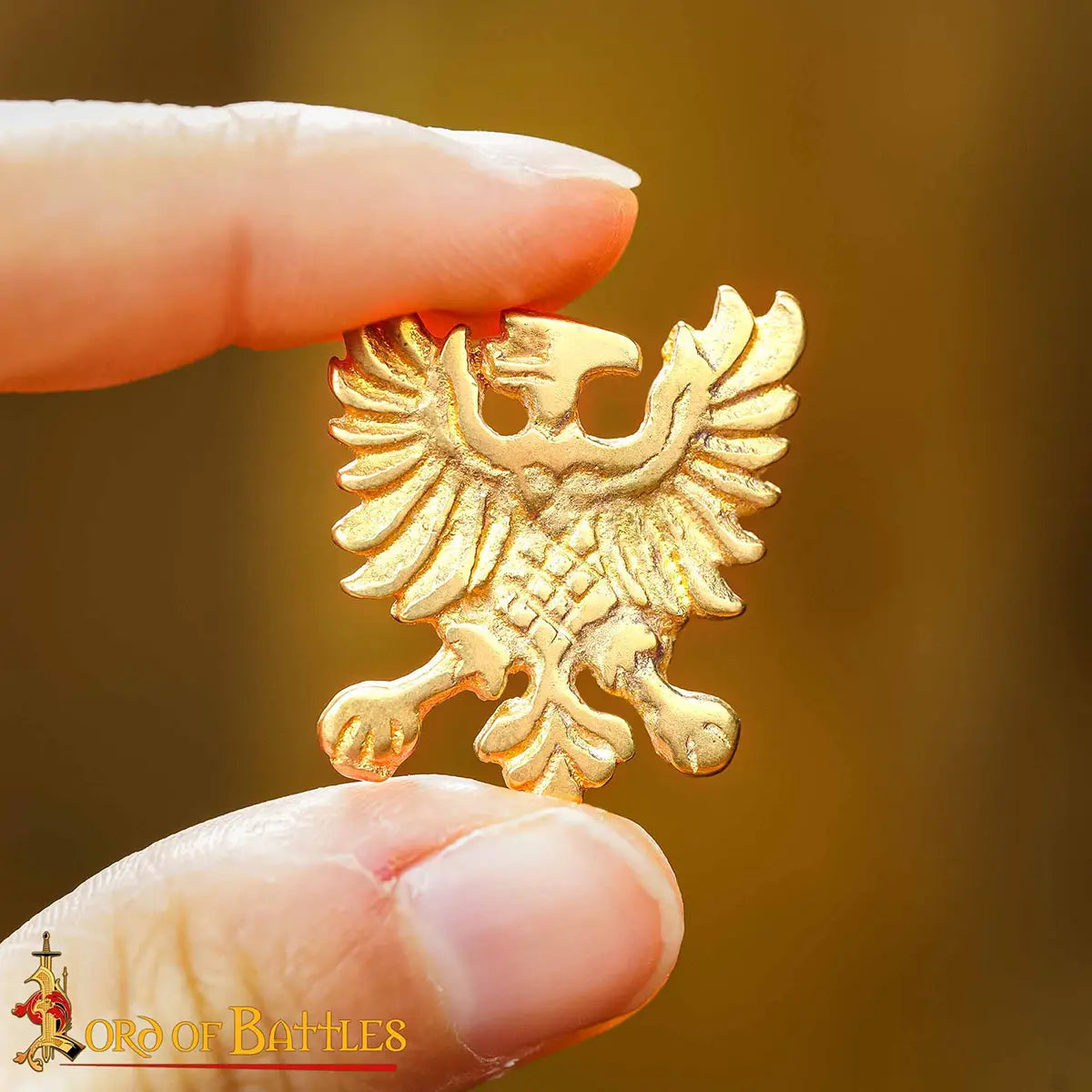 Conchos de cinturón águila heráldica en latón macizo, set de 5 - imagen 7