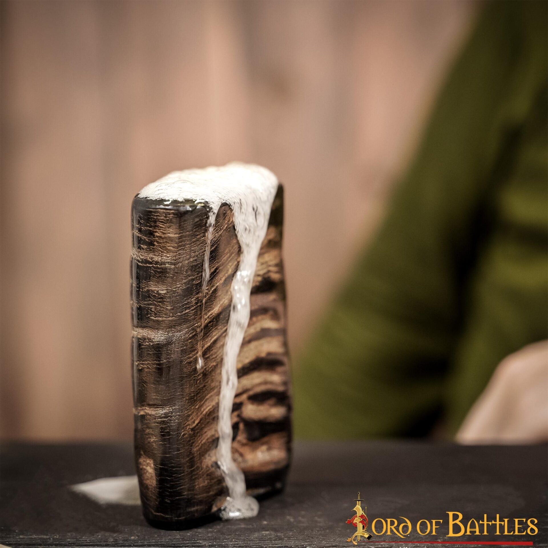 Vasos de cuerno vikingo - Set de 2, cuerno de búfalo - imagen 8