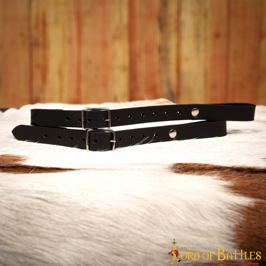 Colgador de espada medieval en cuero, doble correa ajustable - imagen 13