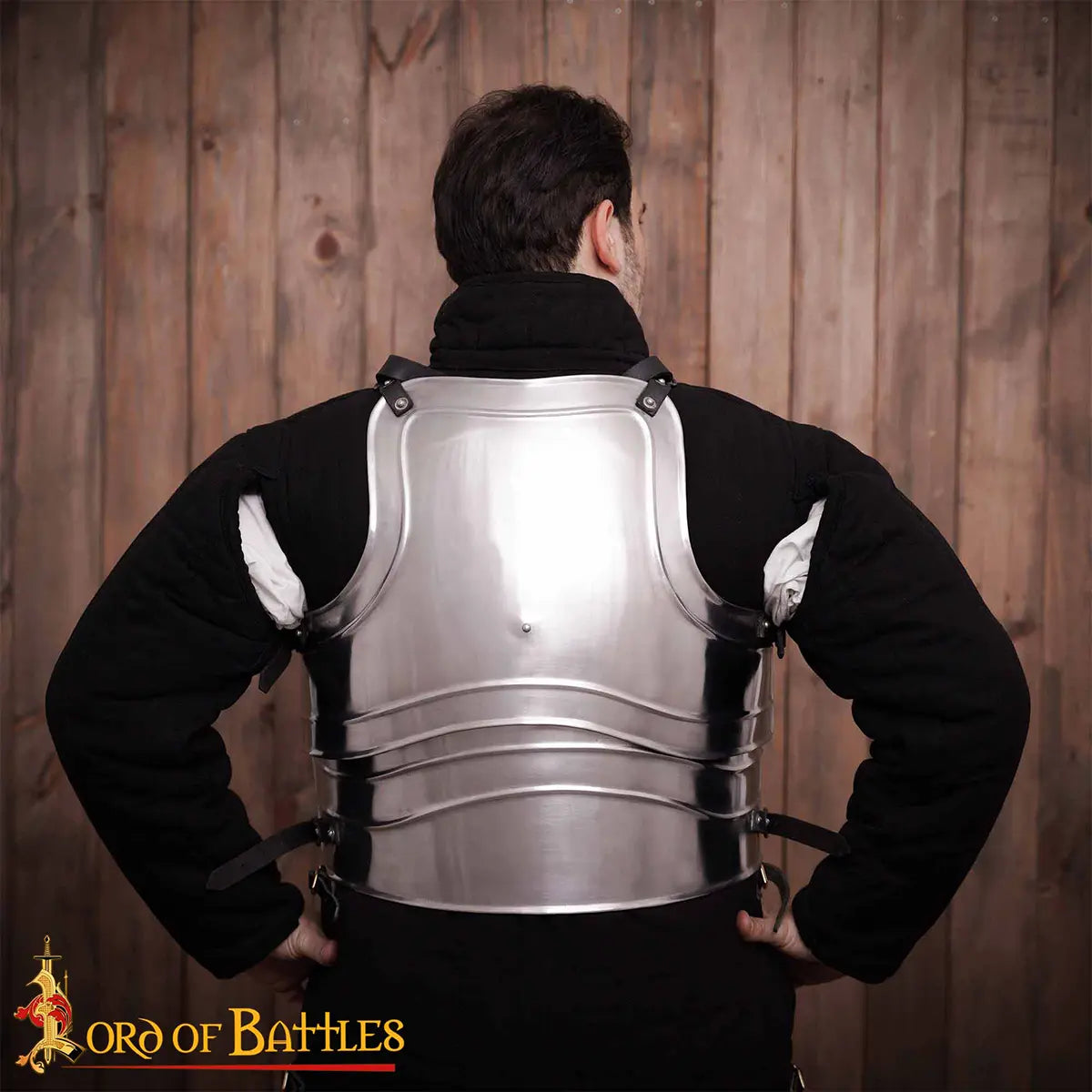 Coraza medieval de acero pulido para LARP — Tallas M/L/XL