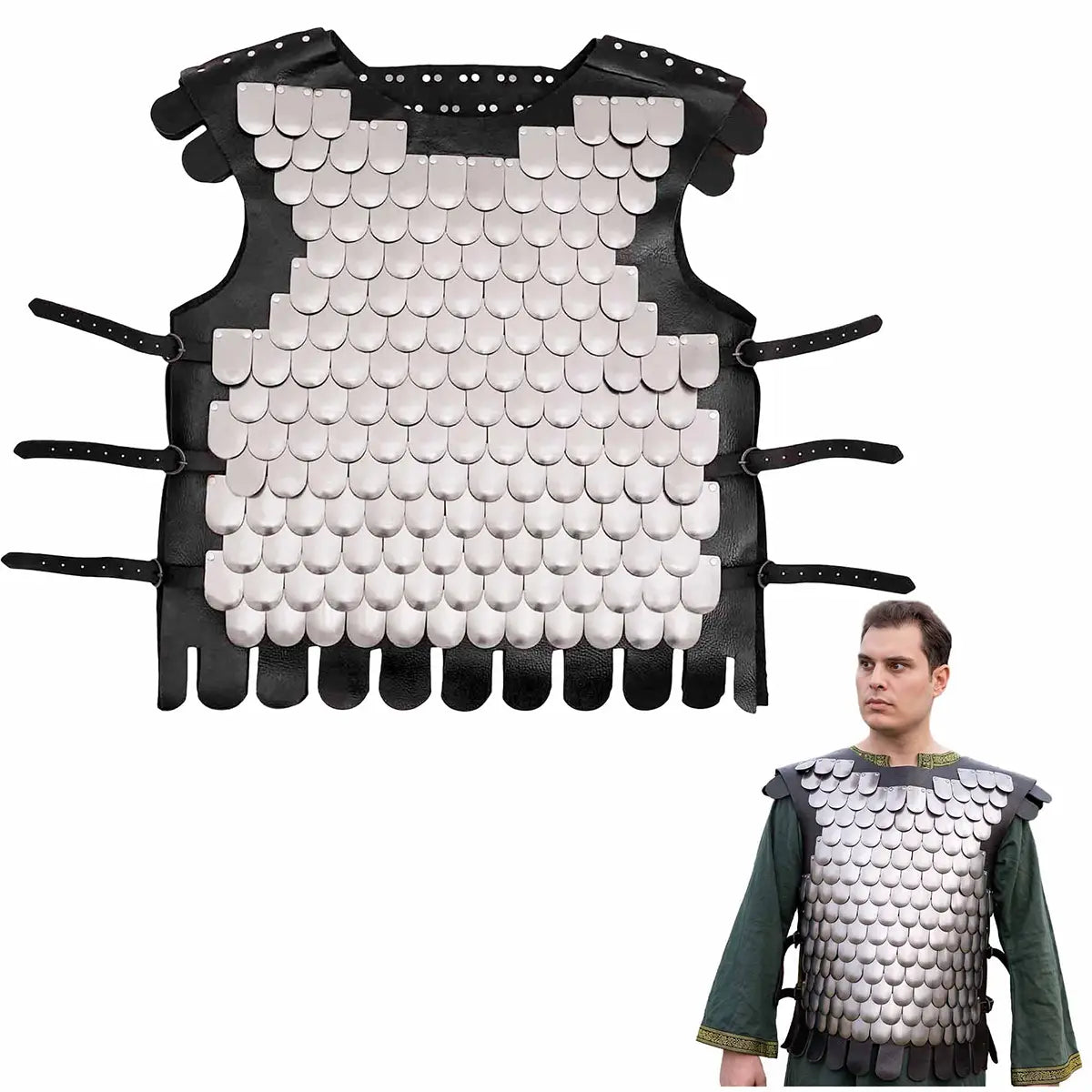 Coraza vikinga de escamas para LARP