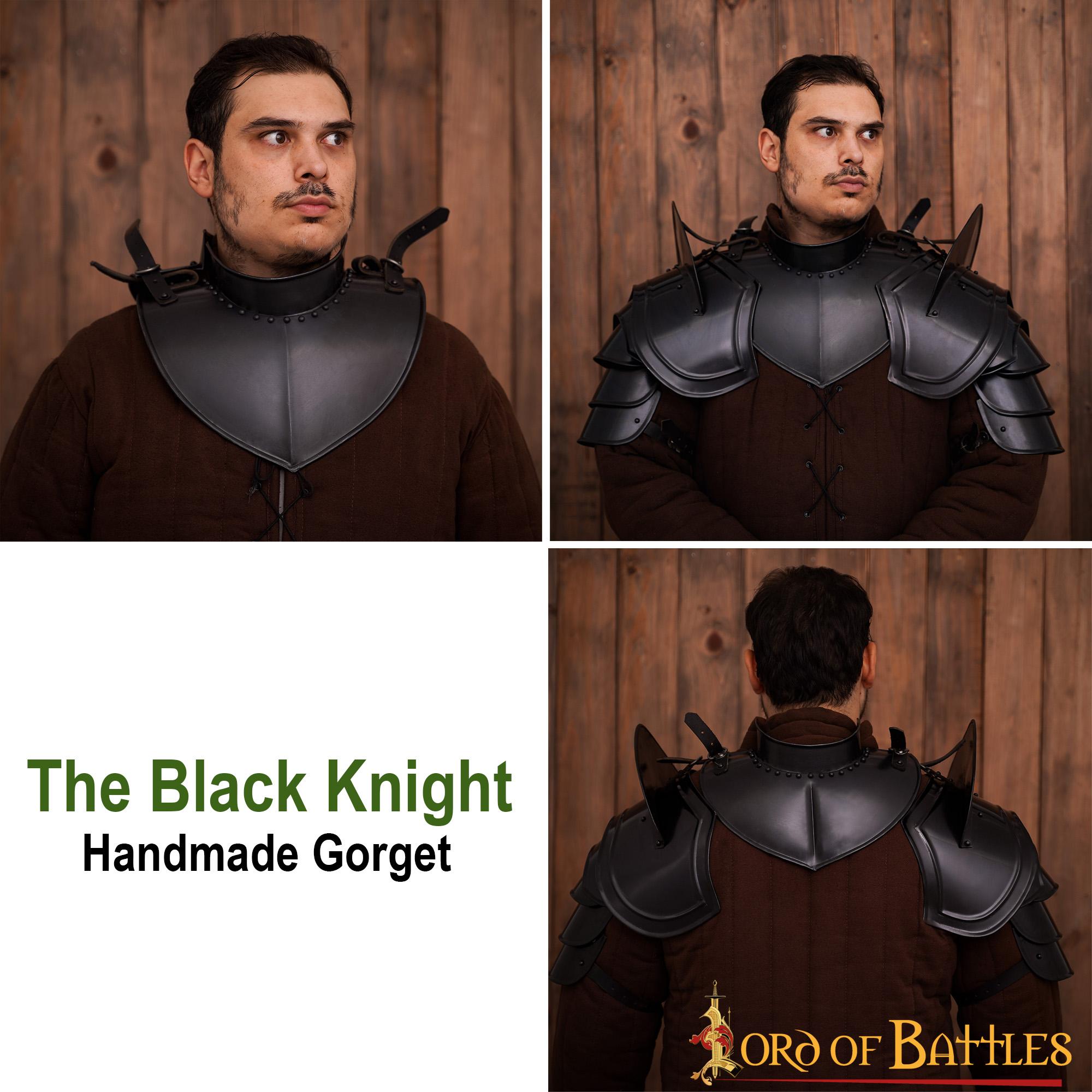 Gorguera de placa 18 gauge para caballero — Negro - imagen 5