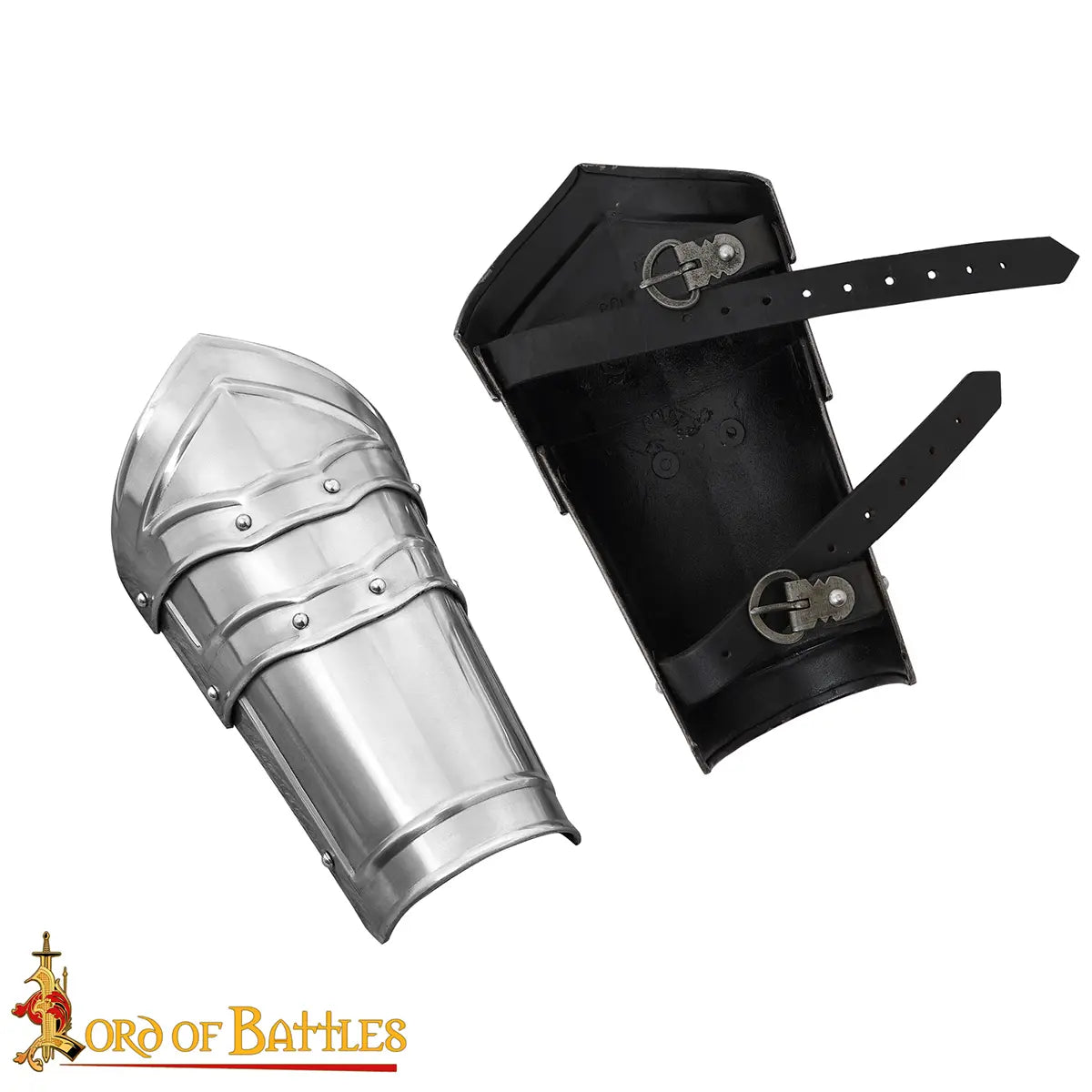 Brazales de acero medieval para LARP - imagen 9