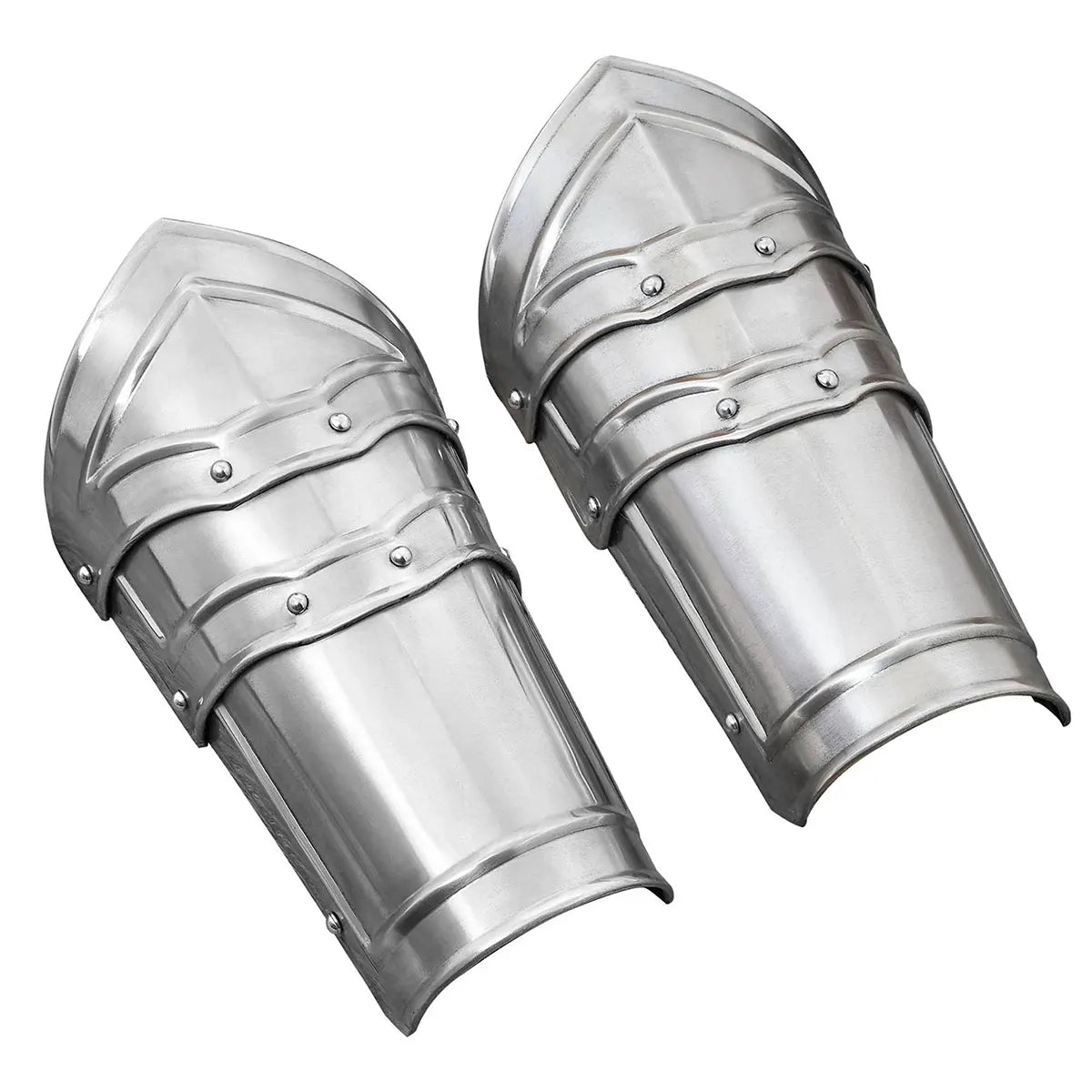 Brazales de acero medieval para LARP