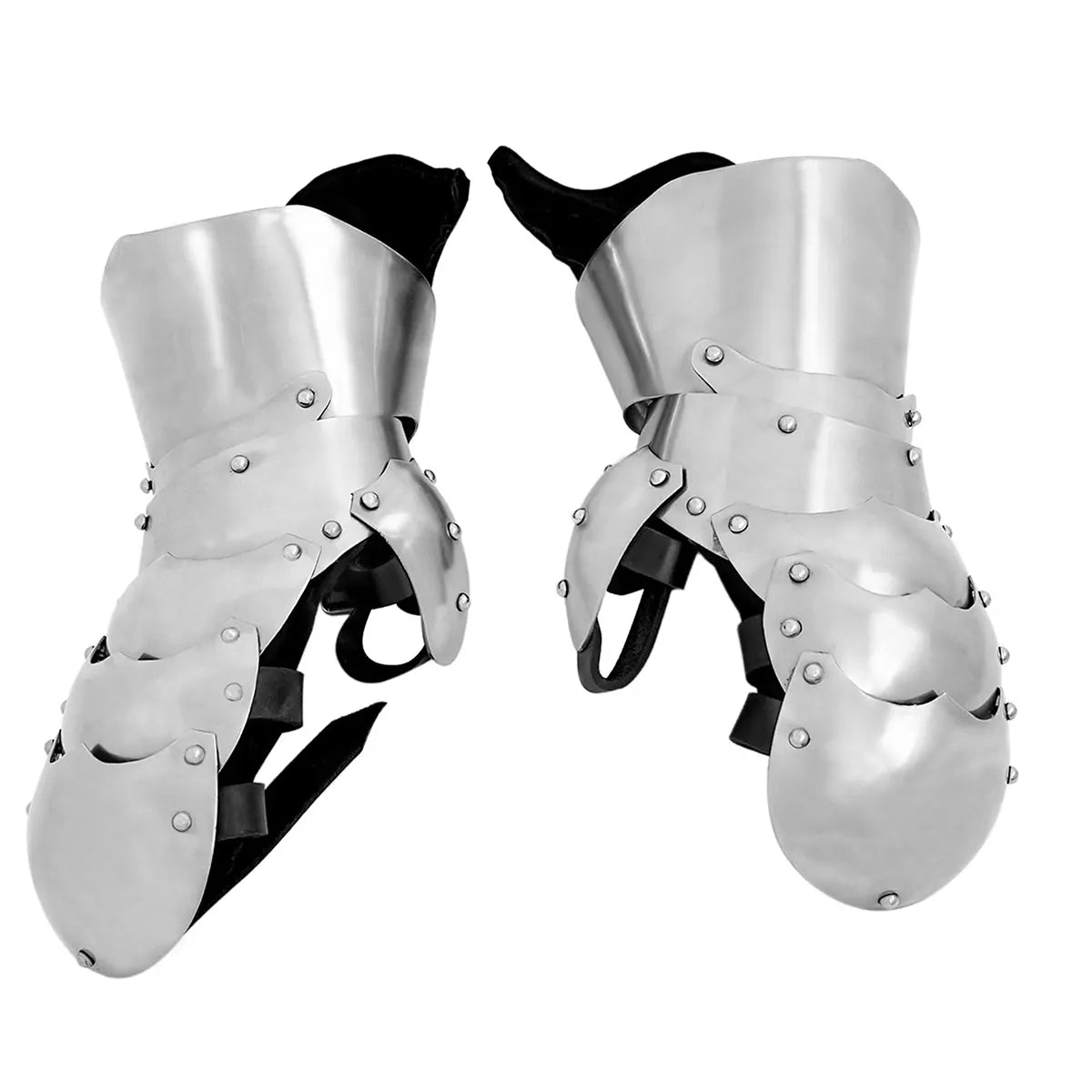 Guanteletes tipo concha de acero con guantes