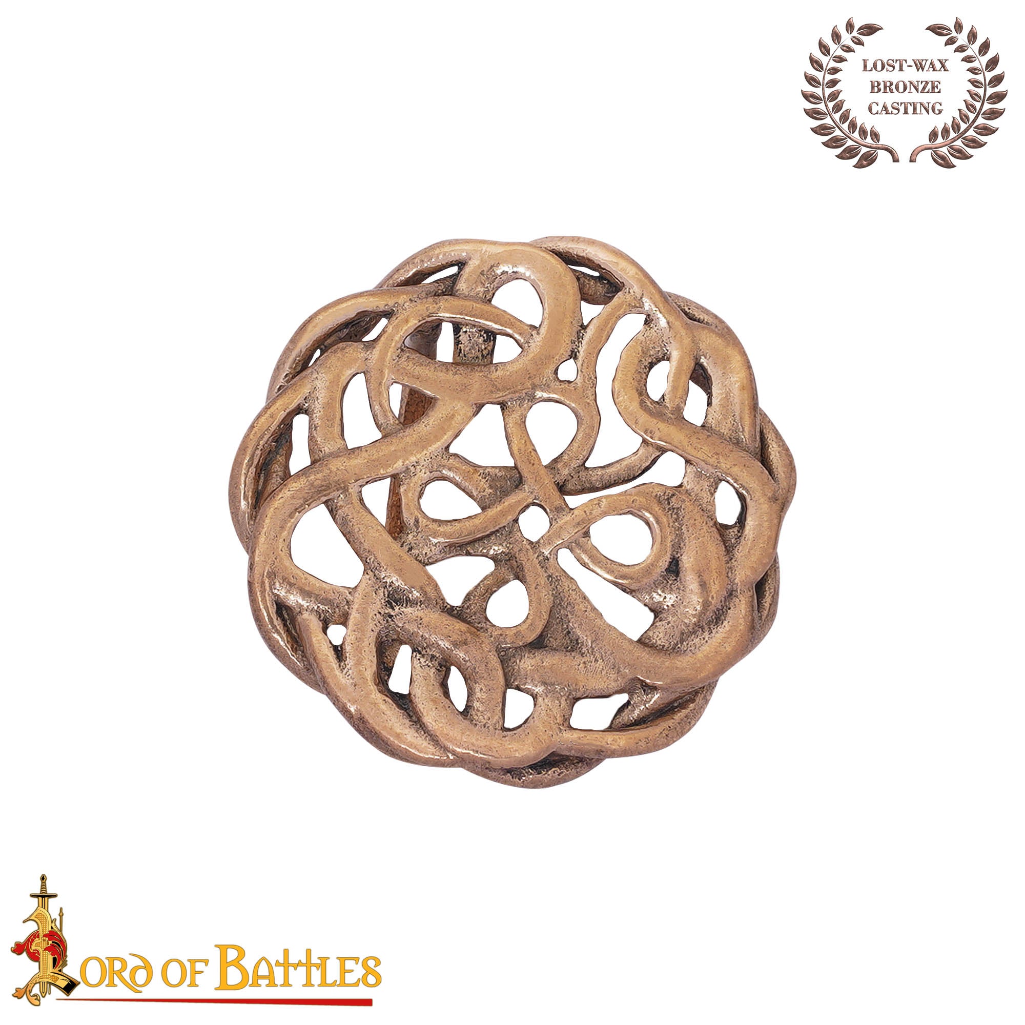 Hebilla de bronce (siglos IX–X) con diseño de nudo — para cinturón 2,5 cm - imagen 10