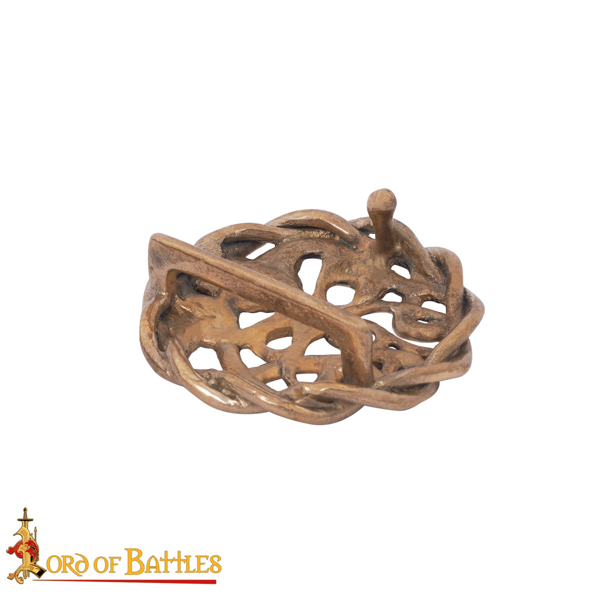 Hebilla de bronce (siglos IX–X) con diseño de nudo — para cinturón 2,5 cm - imagen 11