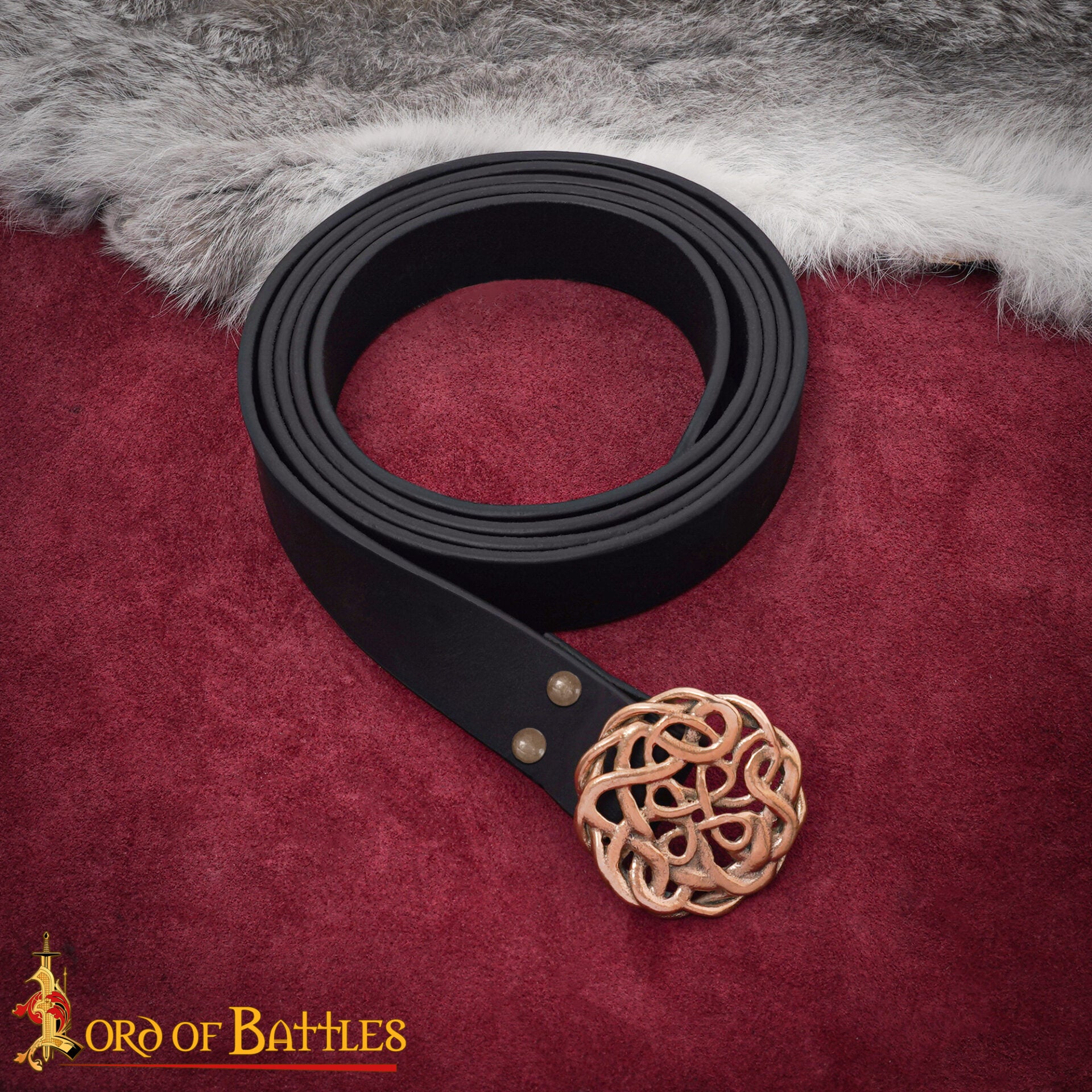 Hebilla de bronce (siglos IX–X) con diseño de nudo — para cinturón 2,5 cm - imagen 4