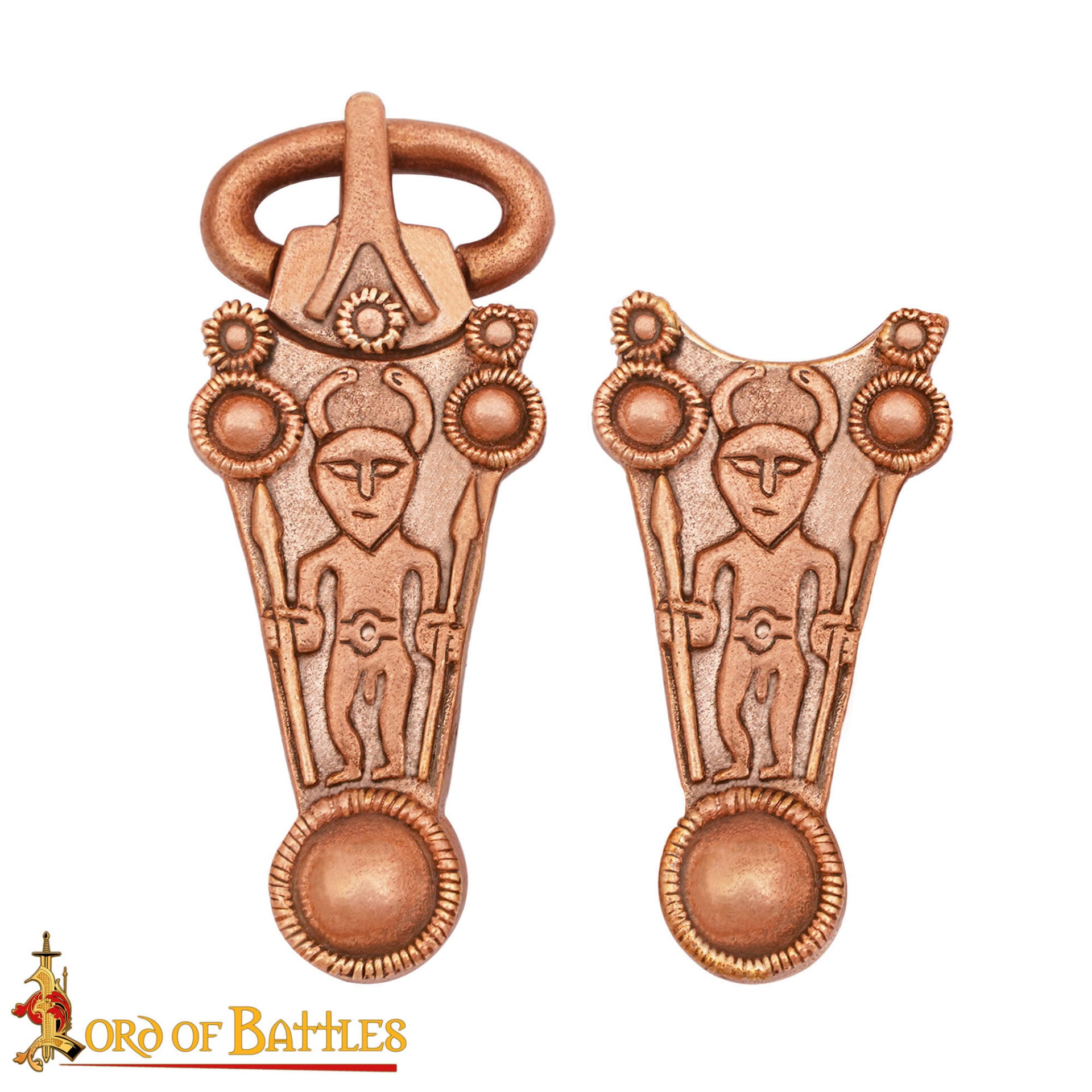 Set de herrajes de cinturón medieval en bronce (1,7–2,5 cm) - imagen 18
