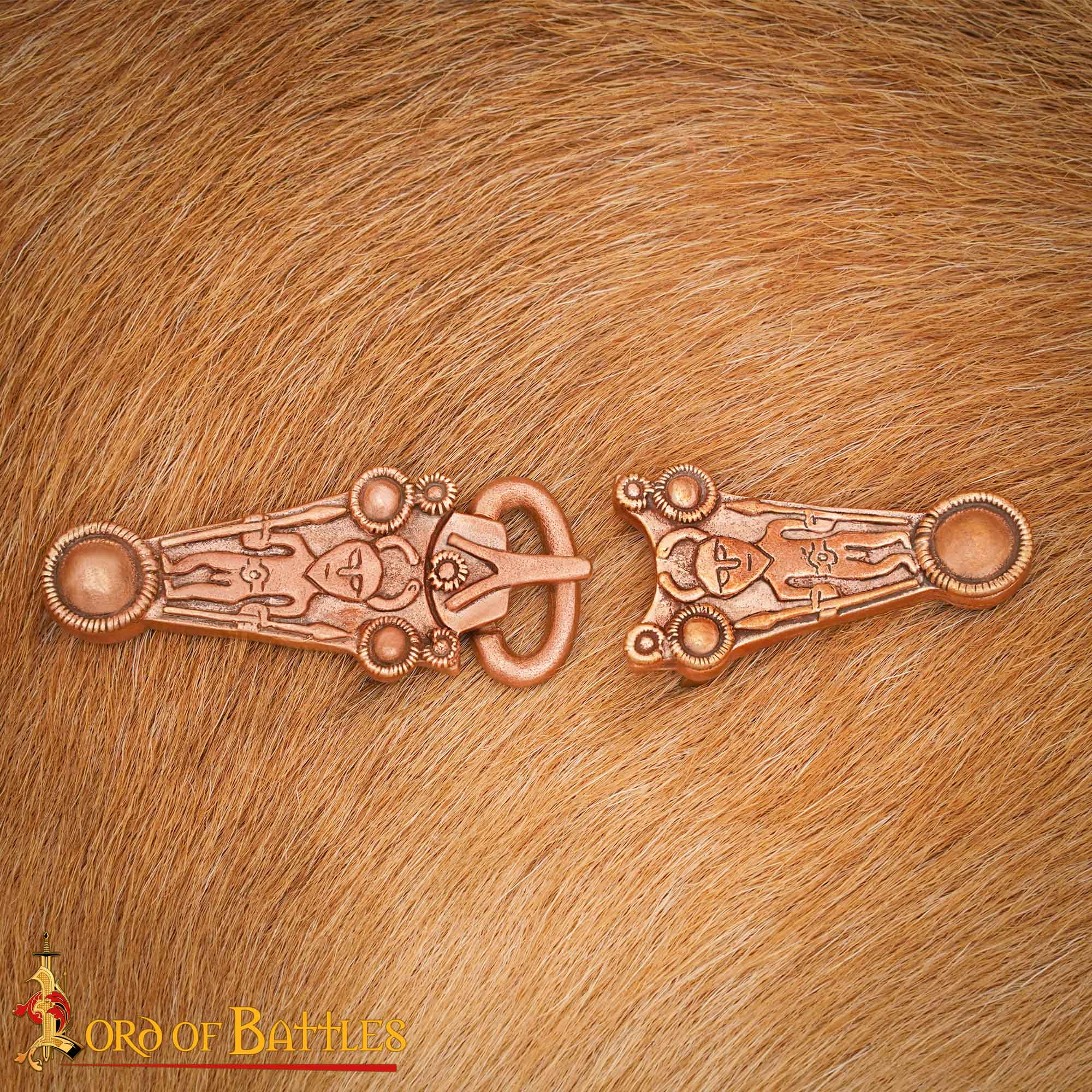 Set de herrajes de cinturón medieval en bronce (1,7–2,5 cm) - imagen 4
