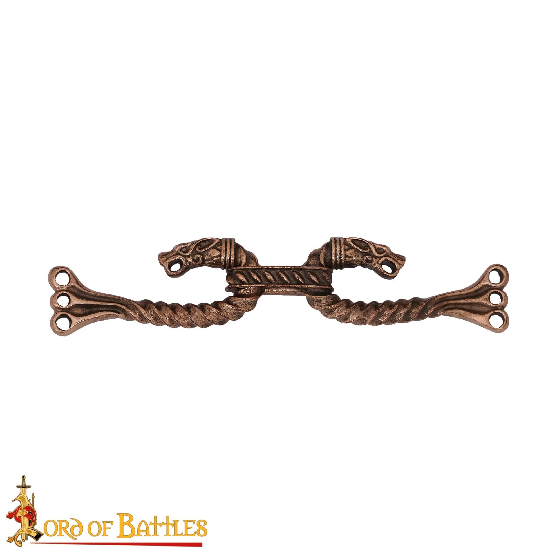 Broche vikingo de bronce para capa con cabezas de animal - cera perdida - imagen 110