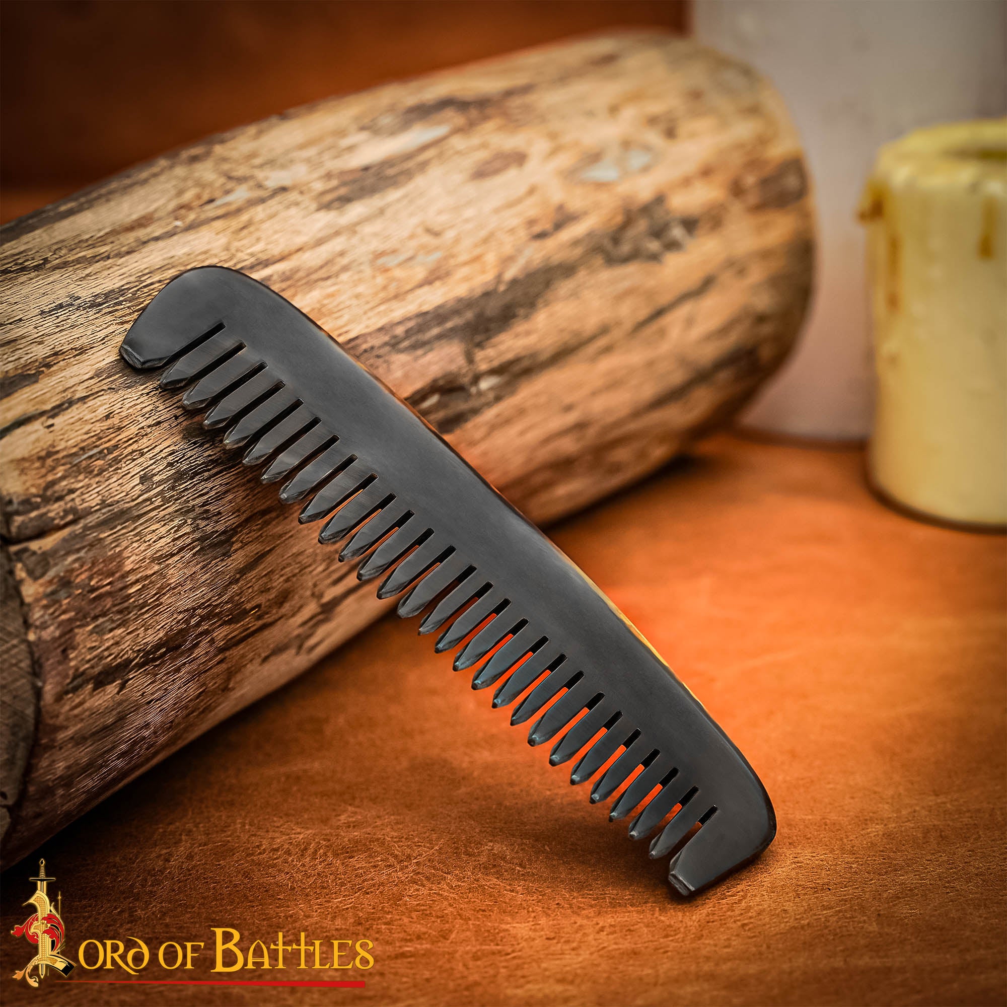 Imagen única de: Peine de Cuerno de Buey Estilo Vikingo - Herramienta de Aseo Artesanal de 5 Pulgadas | Acabado Pulido
