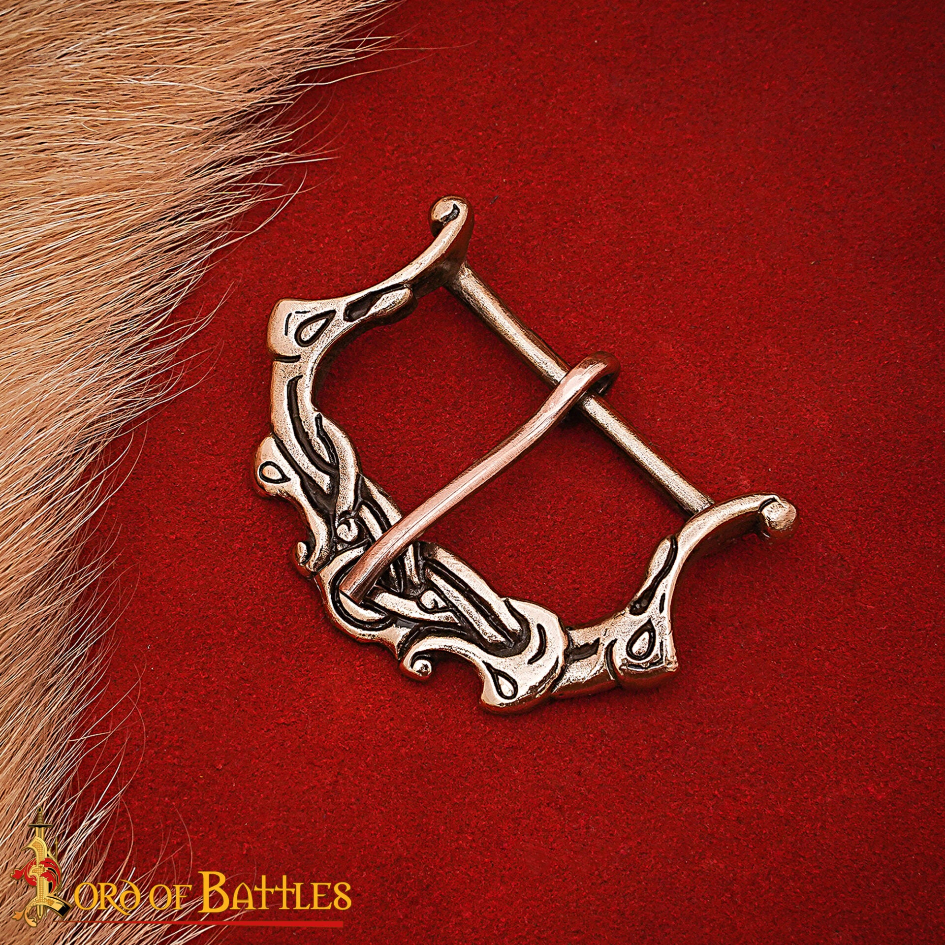 Hebilla nórdica de bronce (siglos IX–XI) — fundición a la cera perdida - imagen 26