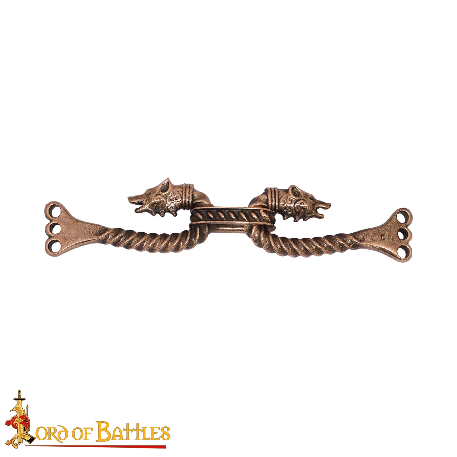 Broche vikingo de bronce para capa con cabezas de animal - cera perdida - imagen 42