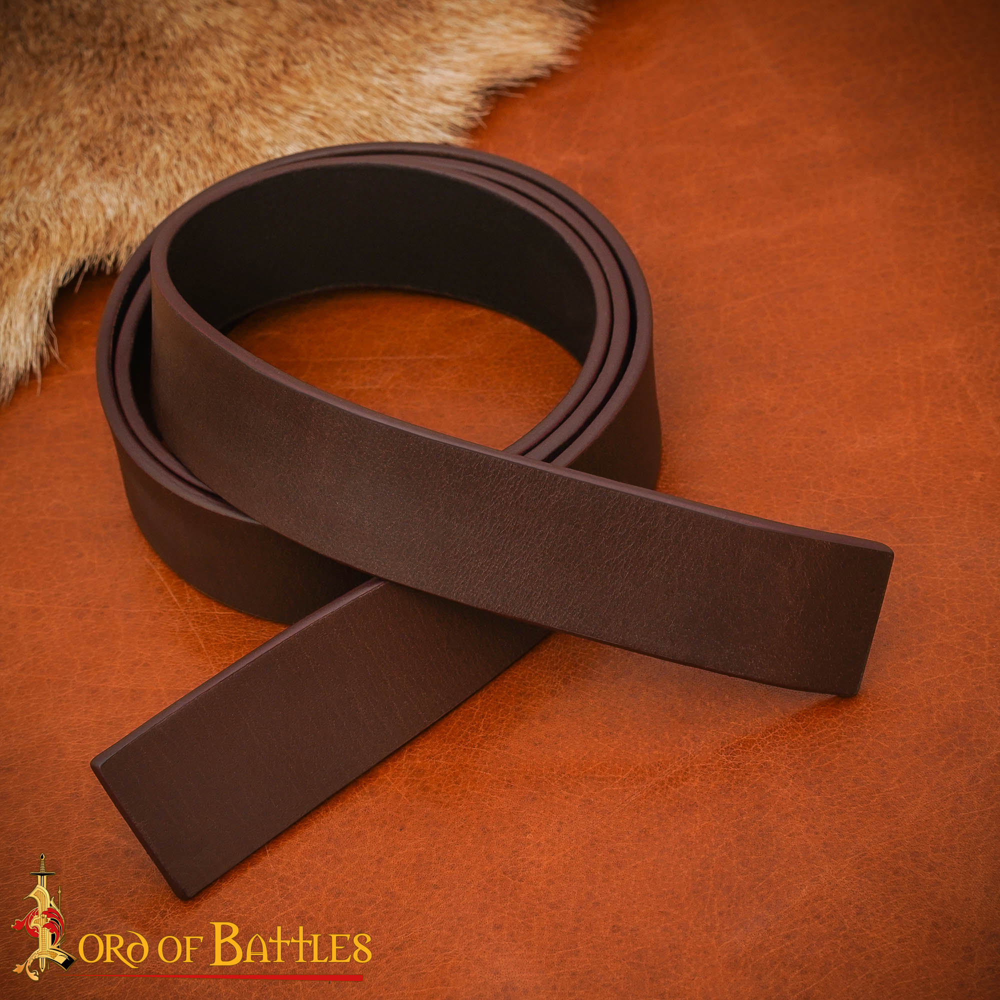 Tira de cuero para cinturón medieval sin perforar — personalizable - imagen 16
