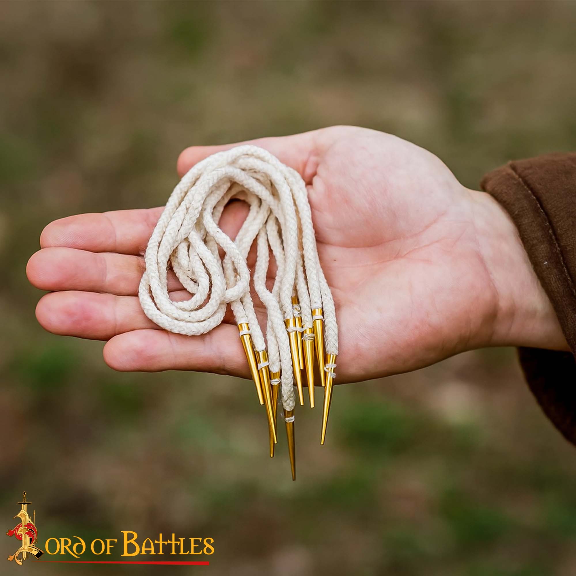 Cordones medievales de algodón con puntas de latón (pack de 5) - imagen 6