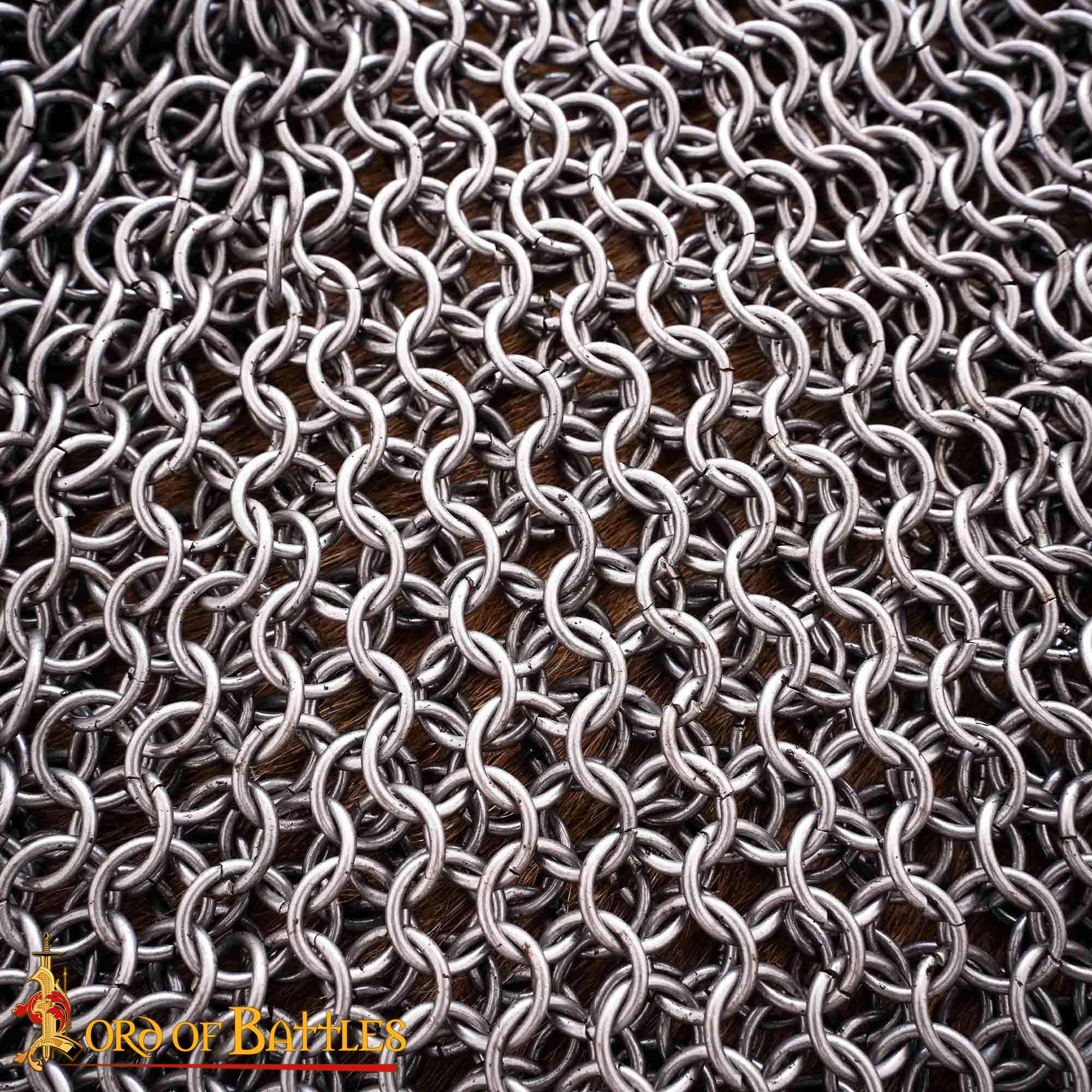 Cota de Malla Aventail - 9mm 16 Gauge High Tensile Wire, Spring Butted Mail - Imagen 5