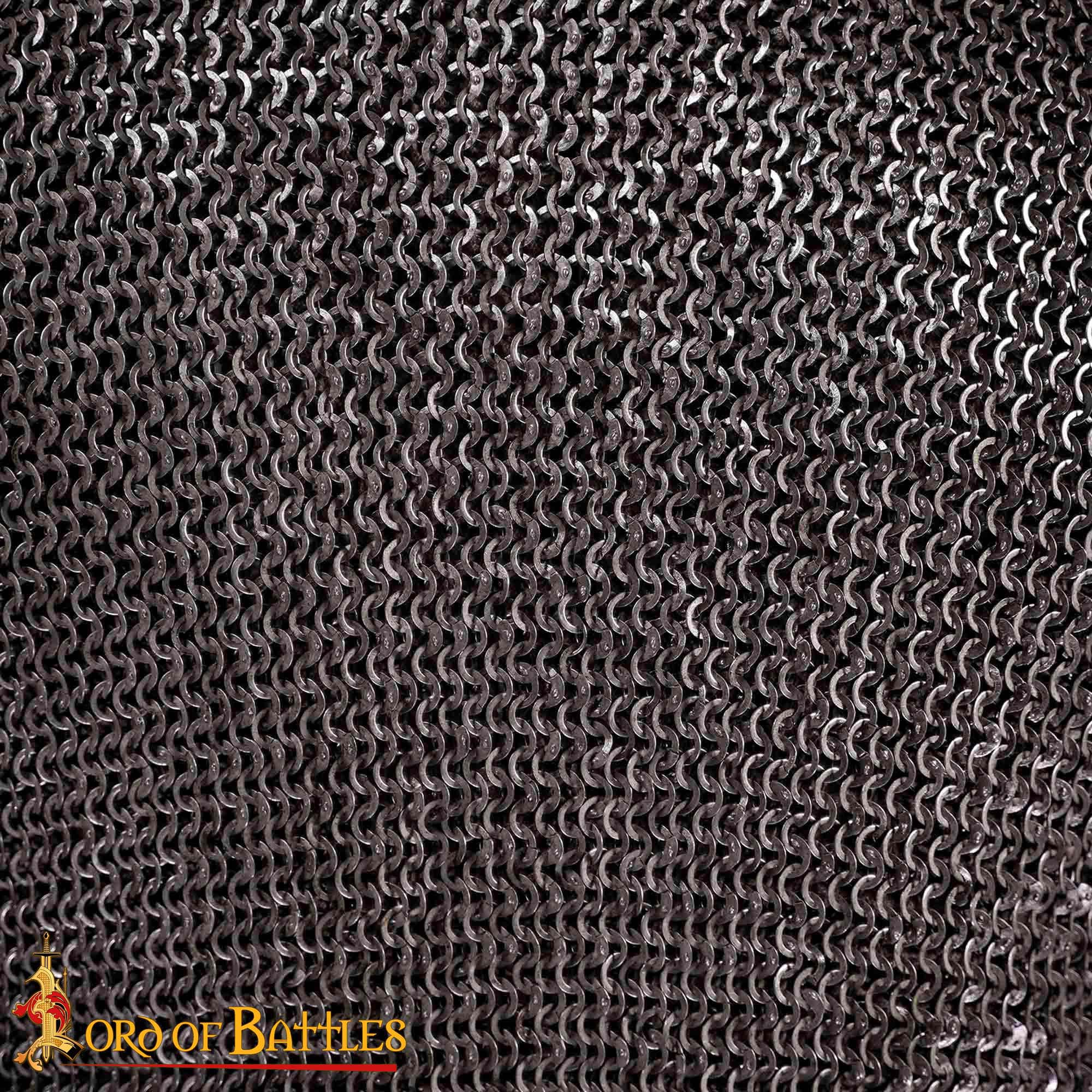 Cota de mallas remachada, anillas 9 mm (calibre 17), acabado natural - imagen 5