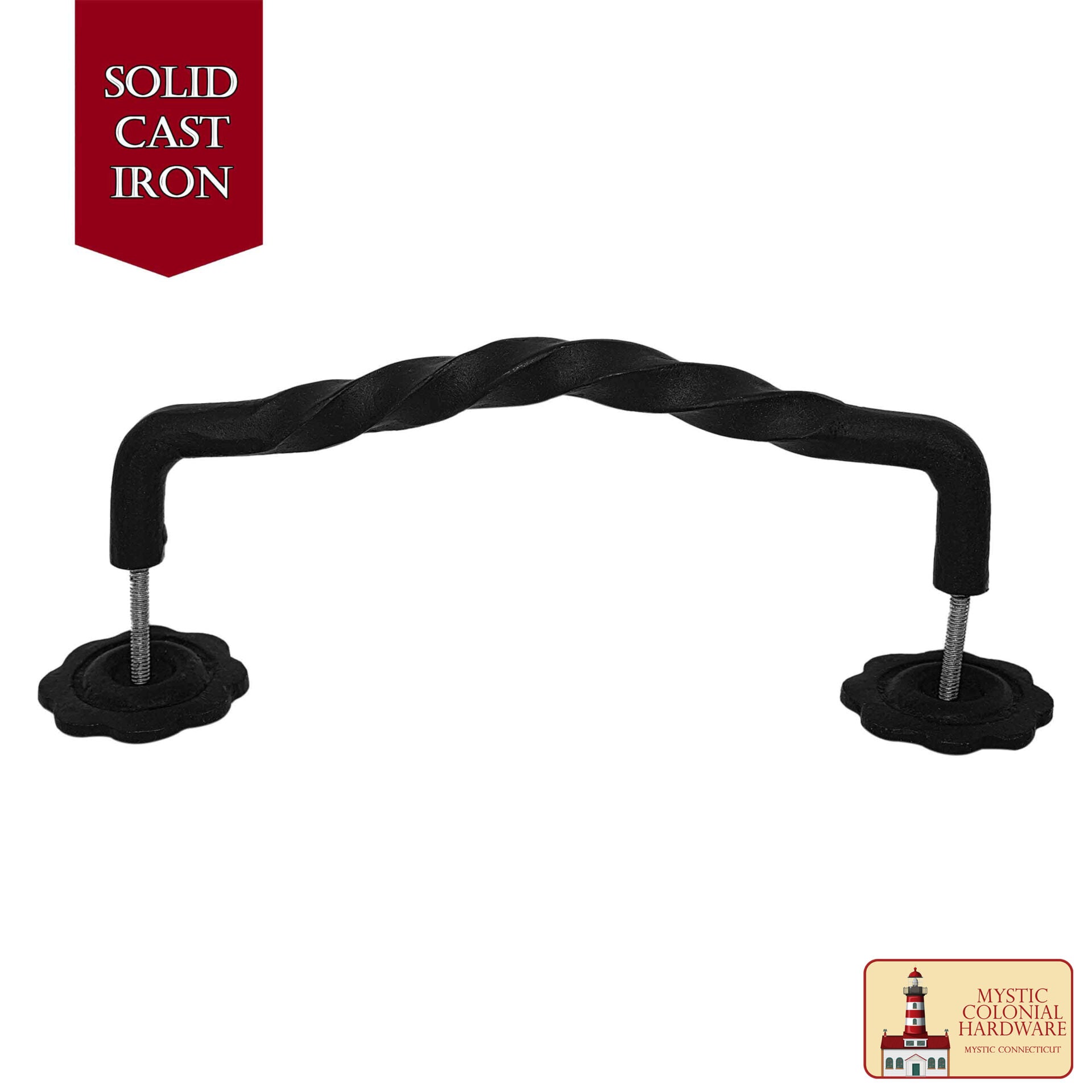 Imagen única de: Negro de Hierro Fundido Tirón Manijas 12 "puerta del Gabinete Manijas, Puerta Manija Tire, Barn Door Hardware, Grab Manijas