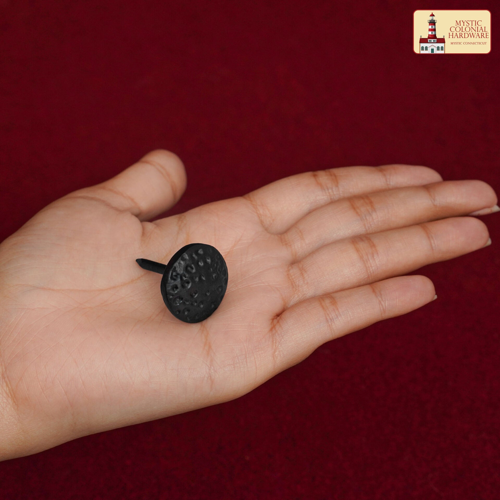 Clavos decorativos largos de hierro forjado, acabado ennegrecido al aceite - imagen 5