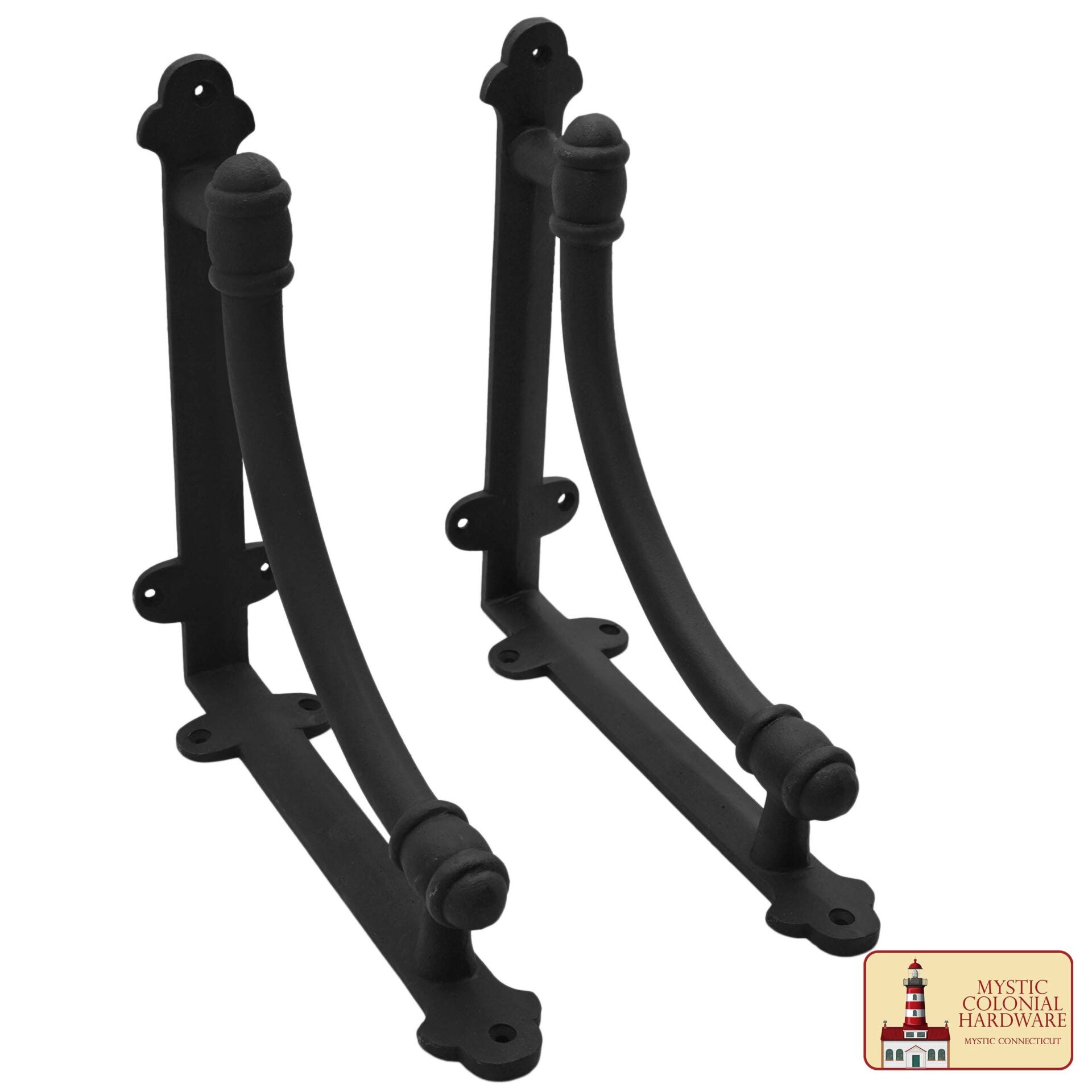 Soportes de estantería forjados en hierro macizo 13" x 9.5" — estilo victoriano, gótico y steampunk - imagen 5