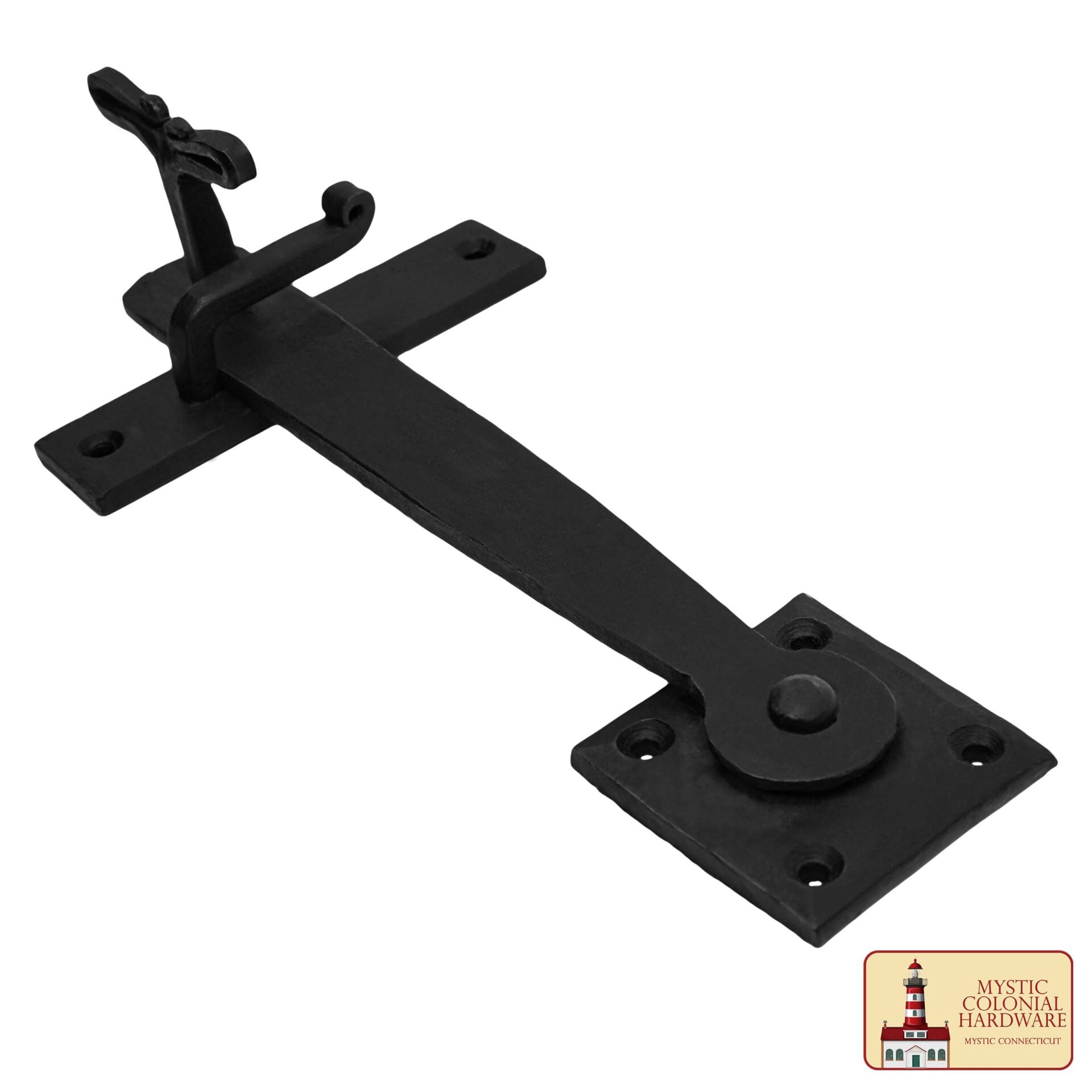 Imagen única de: 9 Pulgadas de Hierro Pestillo de la Puerta Negro Flip Pestillos, Heavy Duty Fundición de Hierro Gota Pestillo, para la Antigua Granja Granero Gabinete Obturador Privacidad Antigua Puerta de Hardware