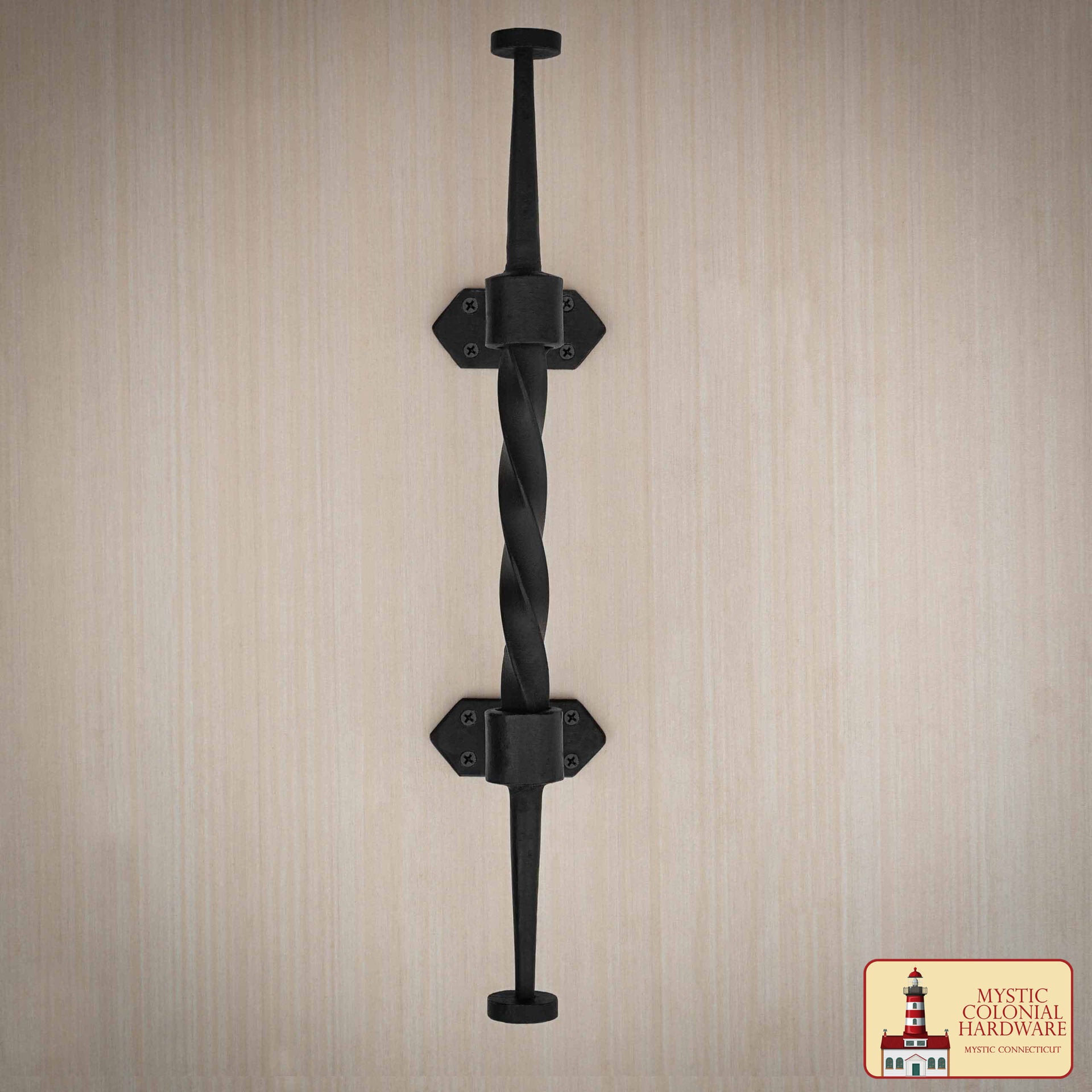Manilla de puerta estilo medieval forjada a mano en hierro macizo - imagen 2