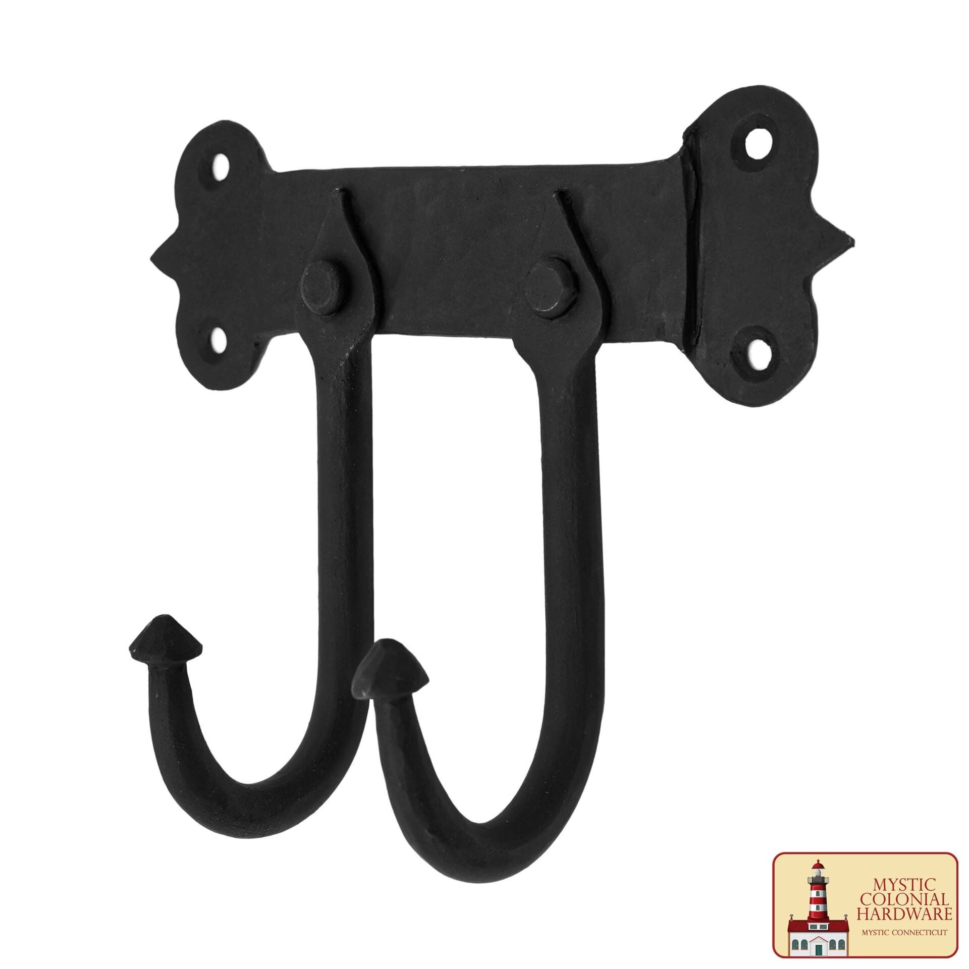 Imagen única de: Rústico de Hierro Fundido Ganchos de Pared, Heavy Duty Retro Utilidad Ganchos para Colgar el Abrigo, Bolsa, Toalla, Bata, Sombrero y Más, Acabado: Aceite Ennegrecido