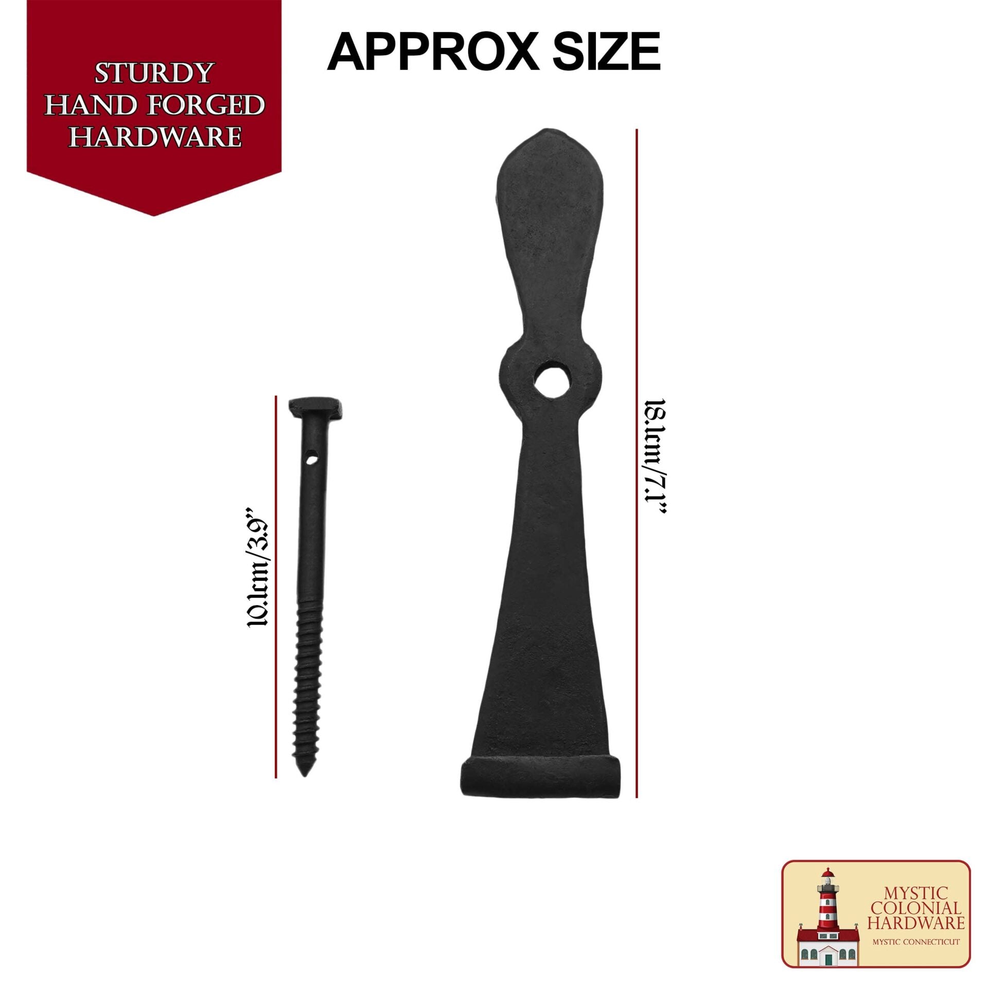 Par de retenedores para contraventana forjados en hierro, acabado negro aceitado - imagen 3