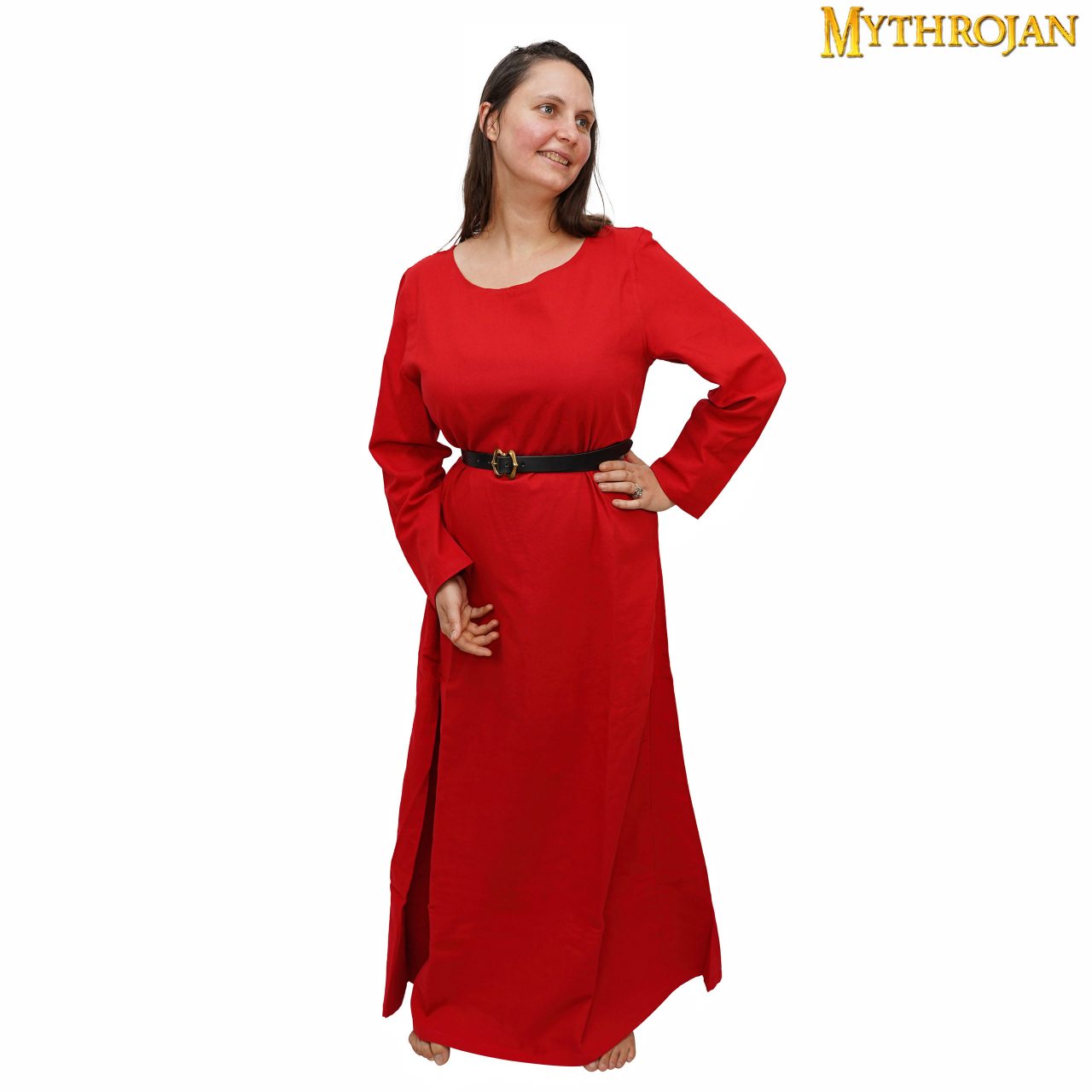 Vestido medieval 100% algodón, largo para LARP y recreación - imagen 30