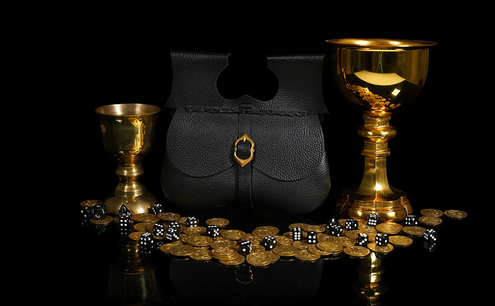 Bolsa riñón medieval de cuero para cinturón - imagen 15