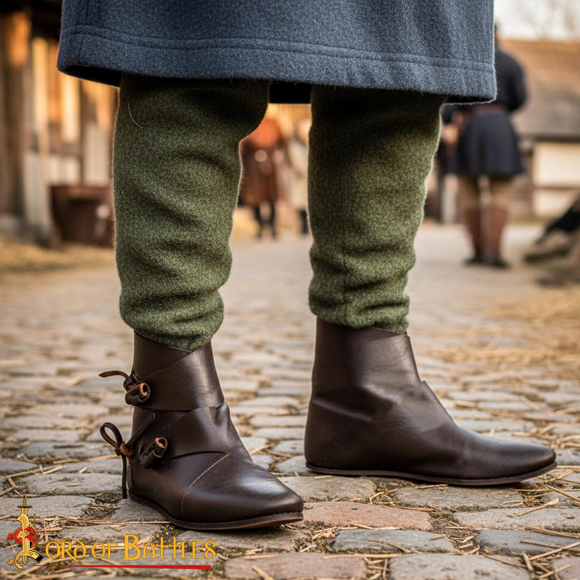 Botas tobilleras vikingas Jorvik de cuero - imagen 35