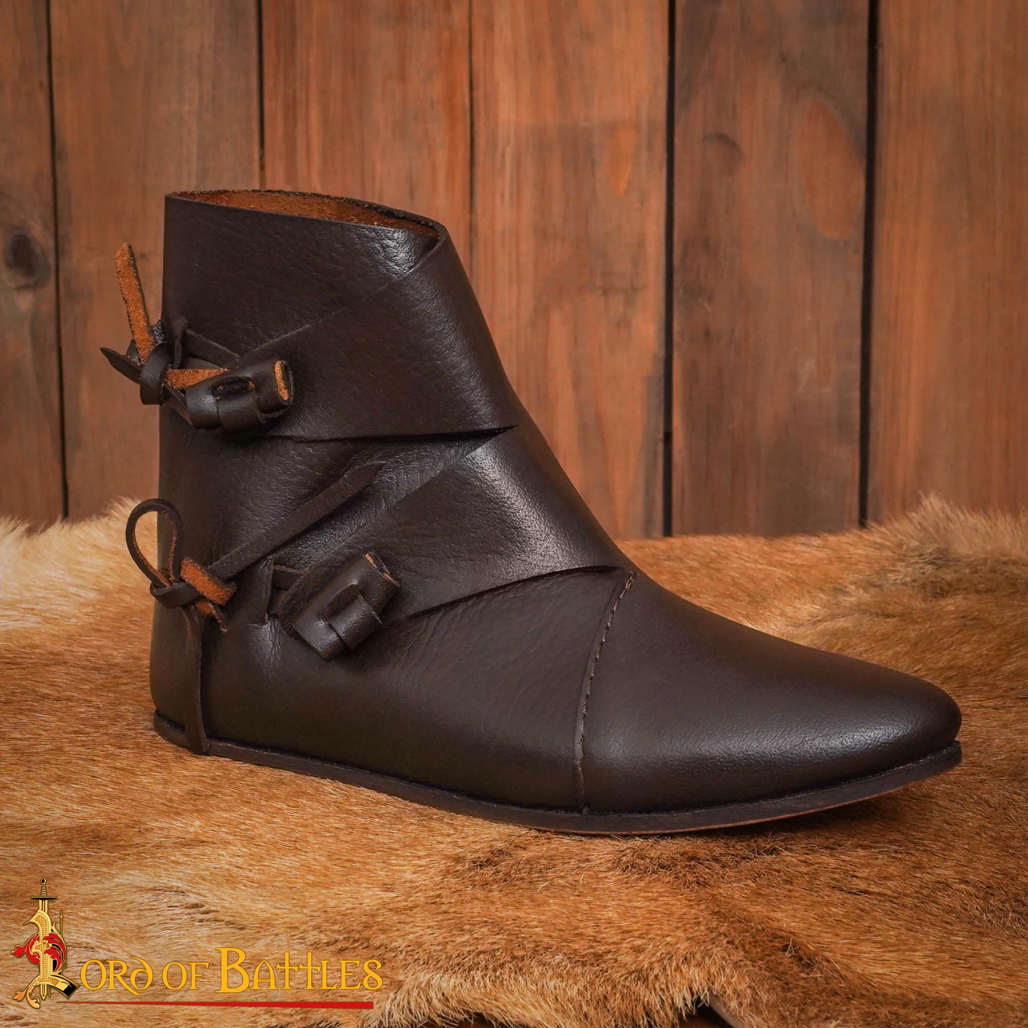 Botas tobilleras vikingas Jorvik de cuero - imagen 29