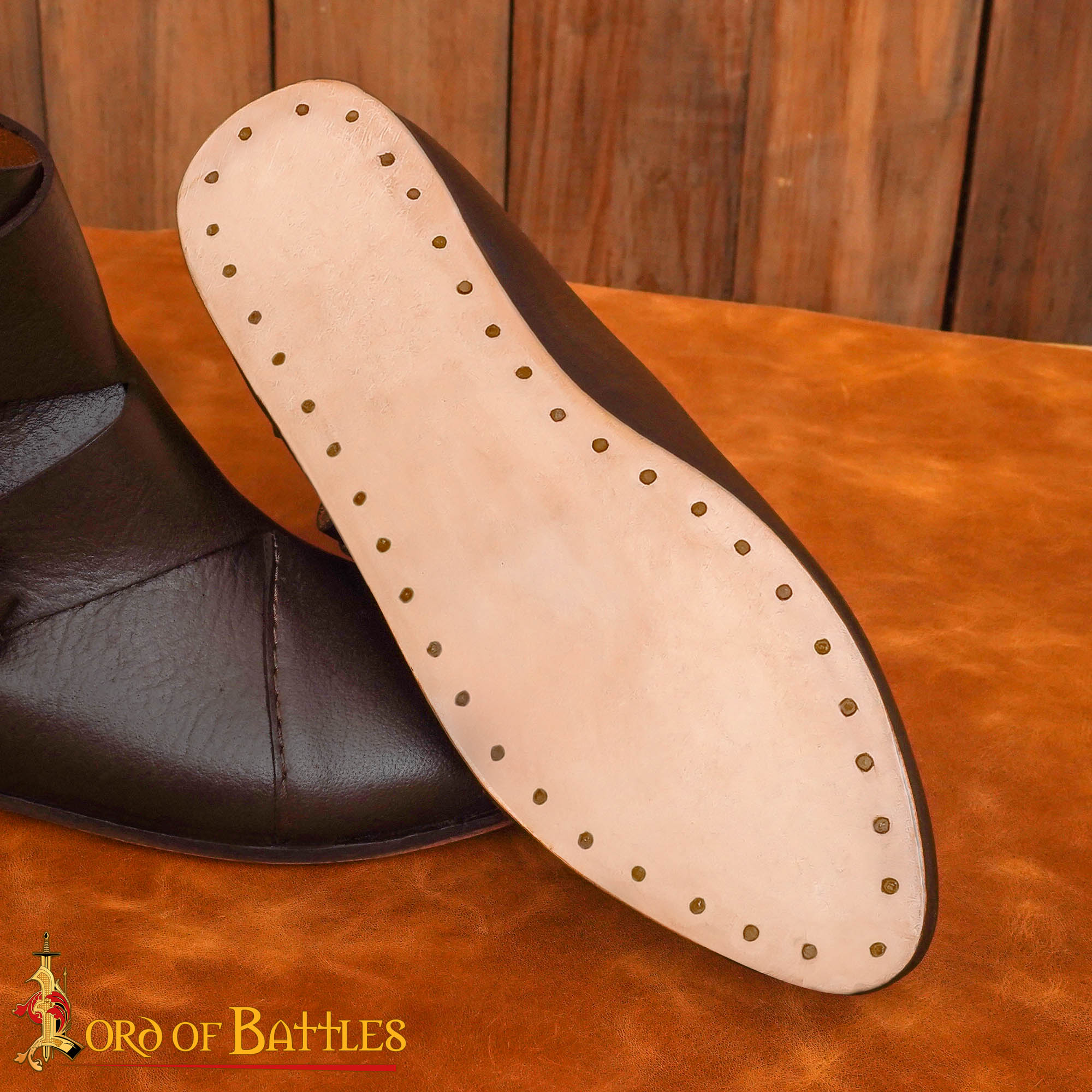 Botas tobilleras vikingas Jorvik de cuero - imagen 7