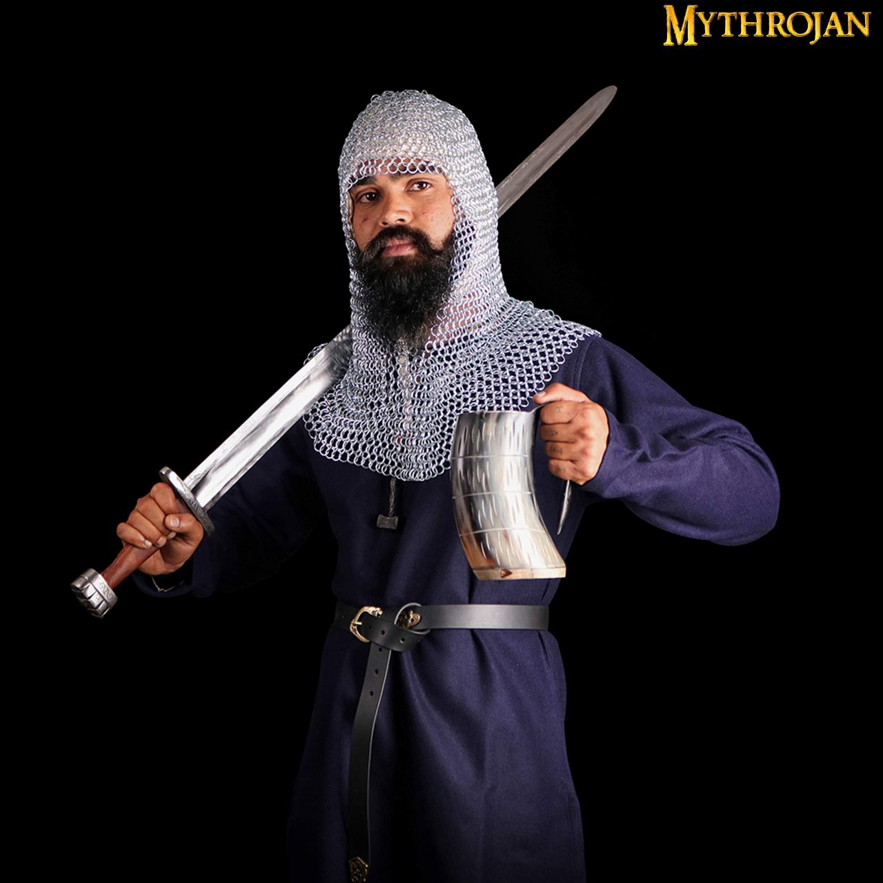 Capucha medieval de algodón 100% (lona 220 GSM) para LARP y recreación - imagen 10
