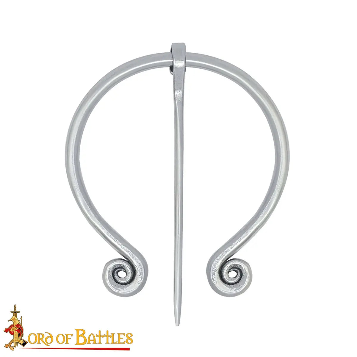 Fíbula penannular Ever-Bright de acero inoxidable — estilo Edad de Hierro y Medieval
