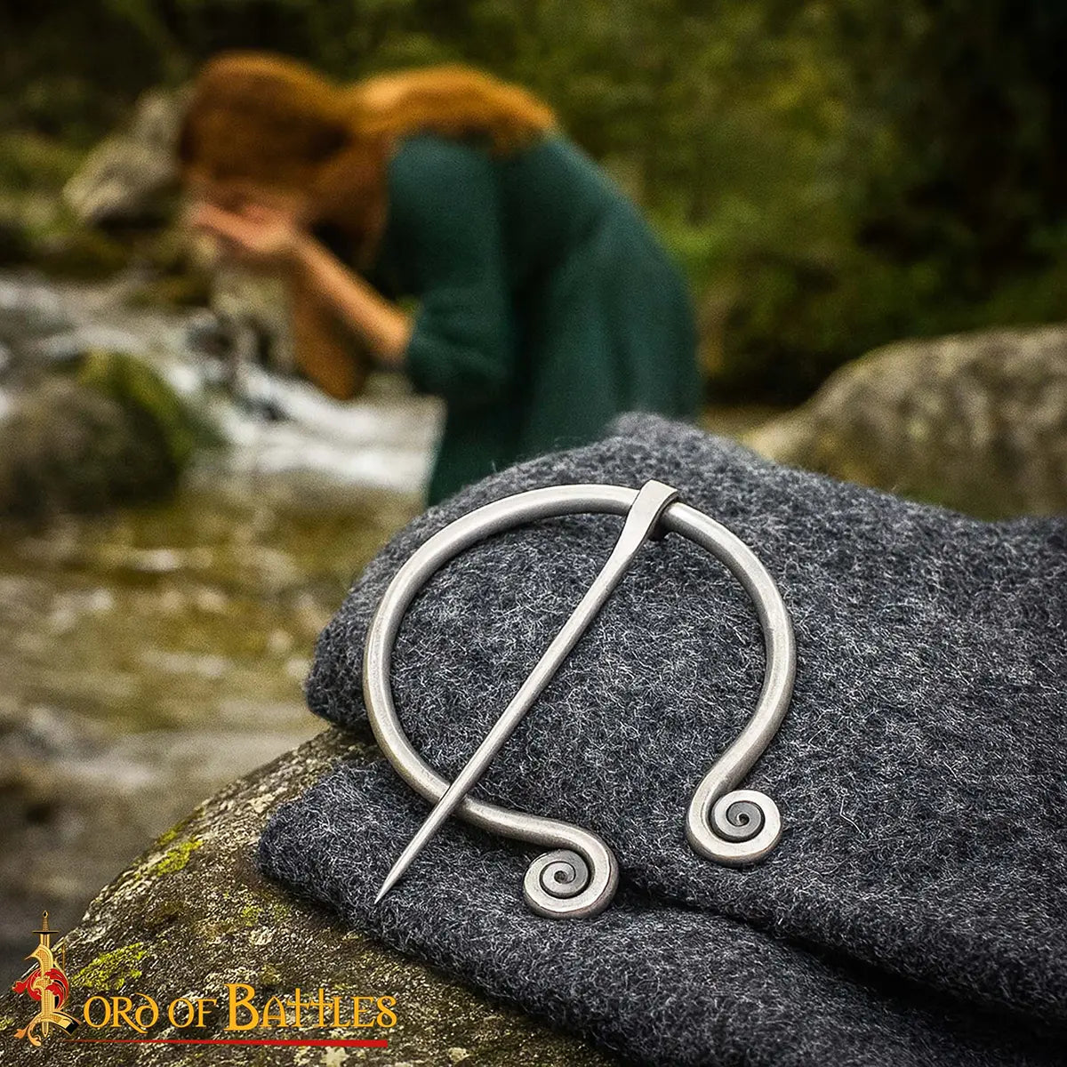 Fíbula penannular Ever-Bright de acero inoxidable — estilo Edad de Hierro y Medieval - imagen 6