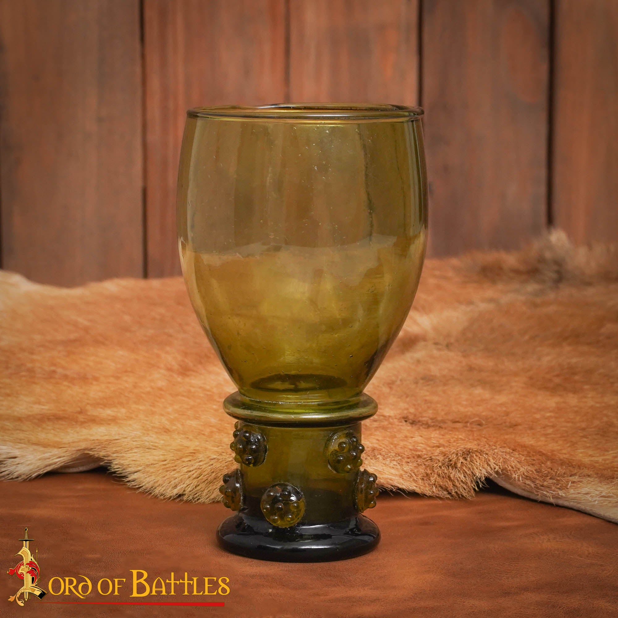 Imagen única de: Copa de Cristal de Bosque Estilo Siglo Xv-xvi con Prunts Vajilla Medieval- Segunda Calidad