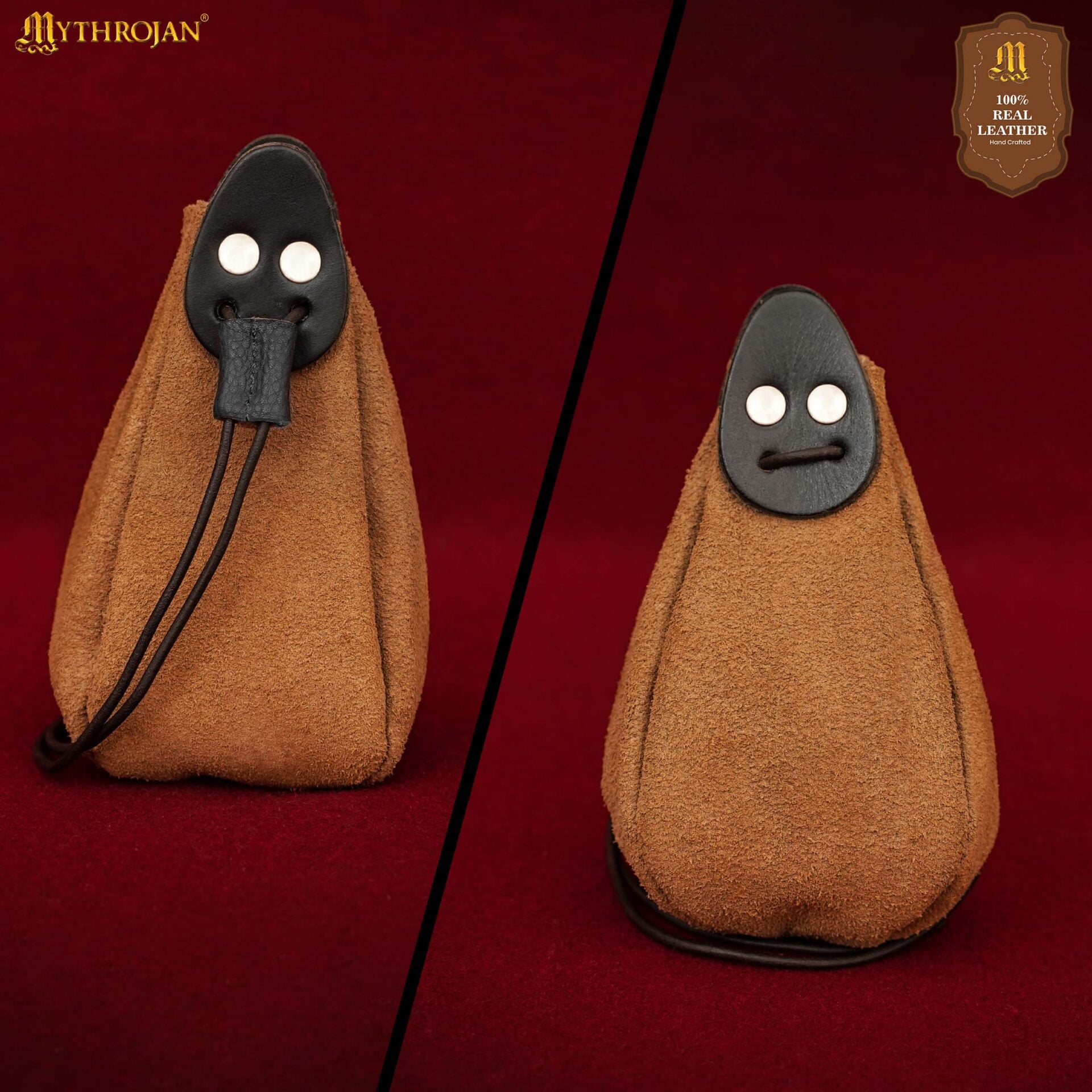 Bolsa de gamuza con cordón para dados, monedas y accesorios LARP - imagen 4