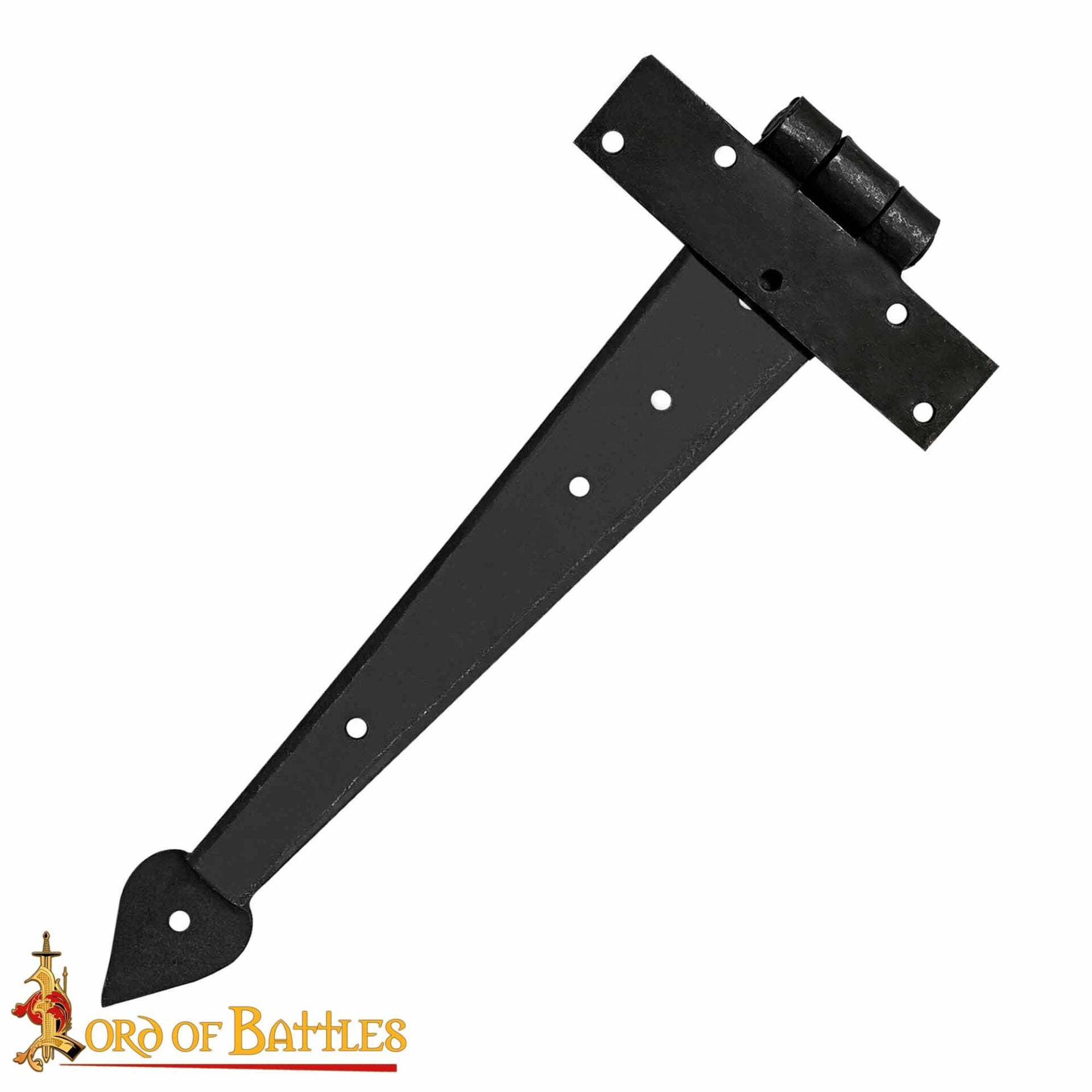 Bisagra de Puerta Rústica de Hierro Forjado a Mano - Bisagra de Correa Resistente para Puertas, Armarios y Cofres - Imagen 4