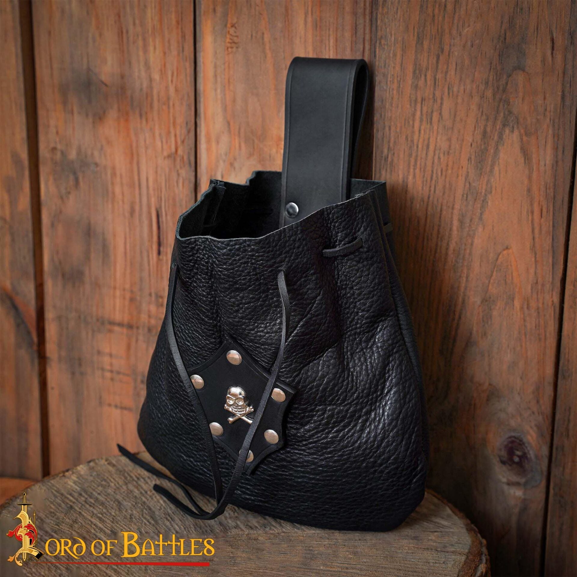 Bolsa de cinturón de cuero estilo pirata - imagen 5