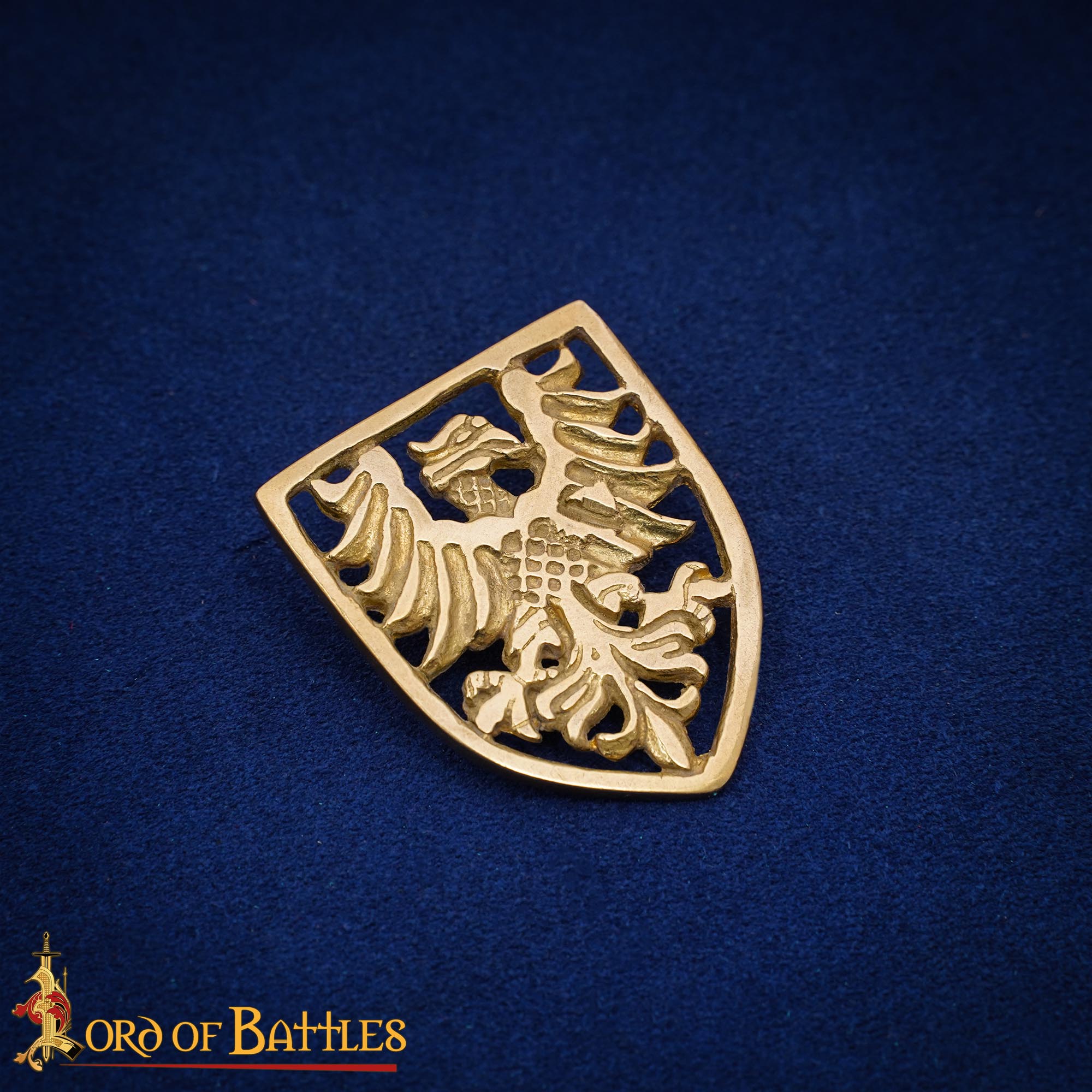 Escudo Heráldico de Águila Adornos de Latón - Juego de 5 Monturas Decorativas Medievales - Imagen 5