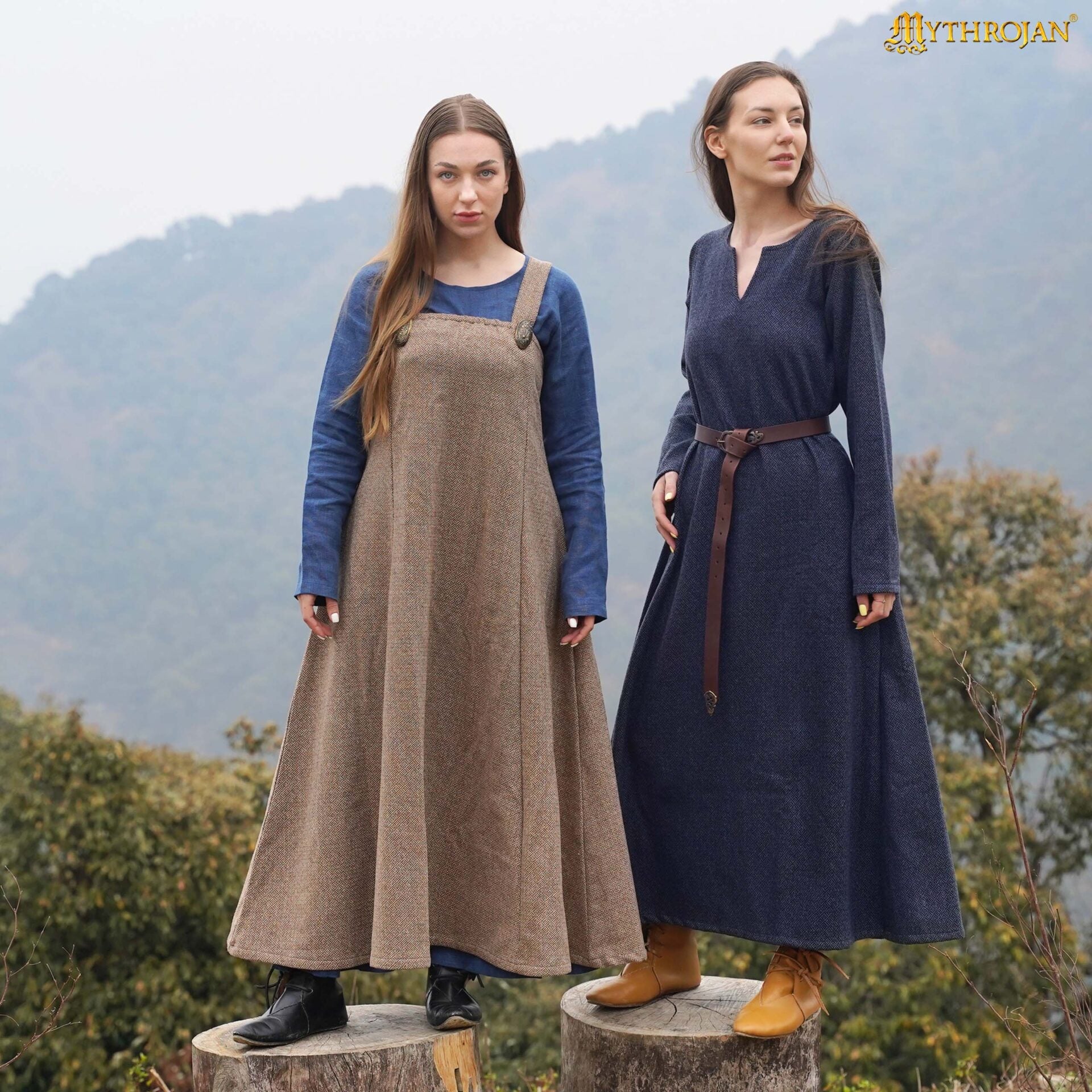 Vestido delantal vikingo Hilda - 100% lana reciclada - imagen 8