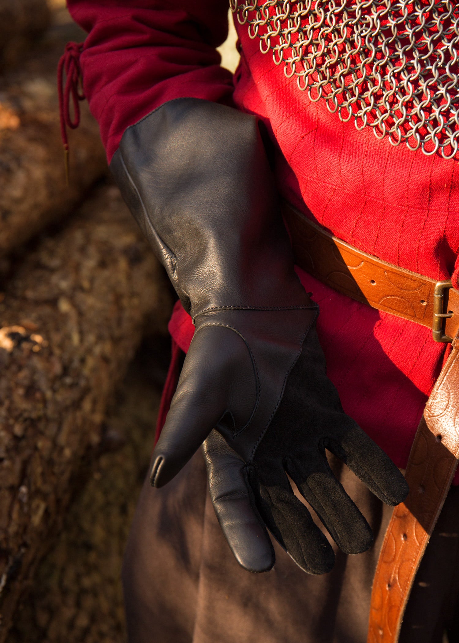 Imagen única de: Guantes De Cetrería, Negros.