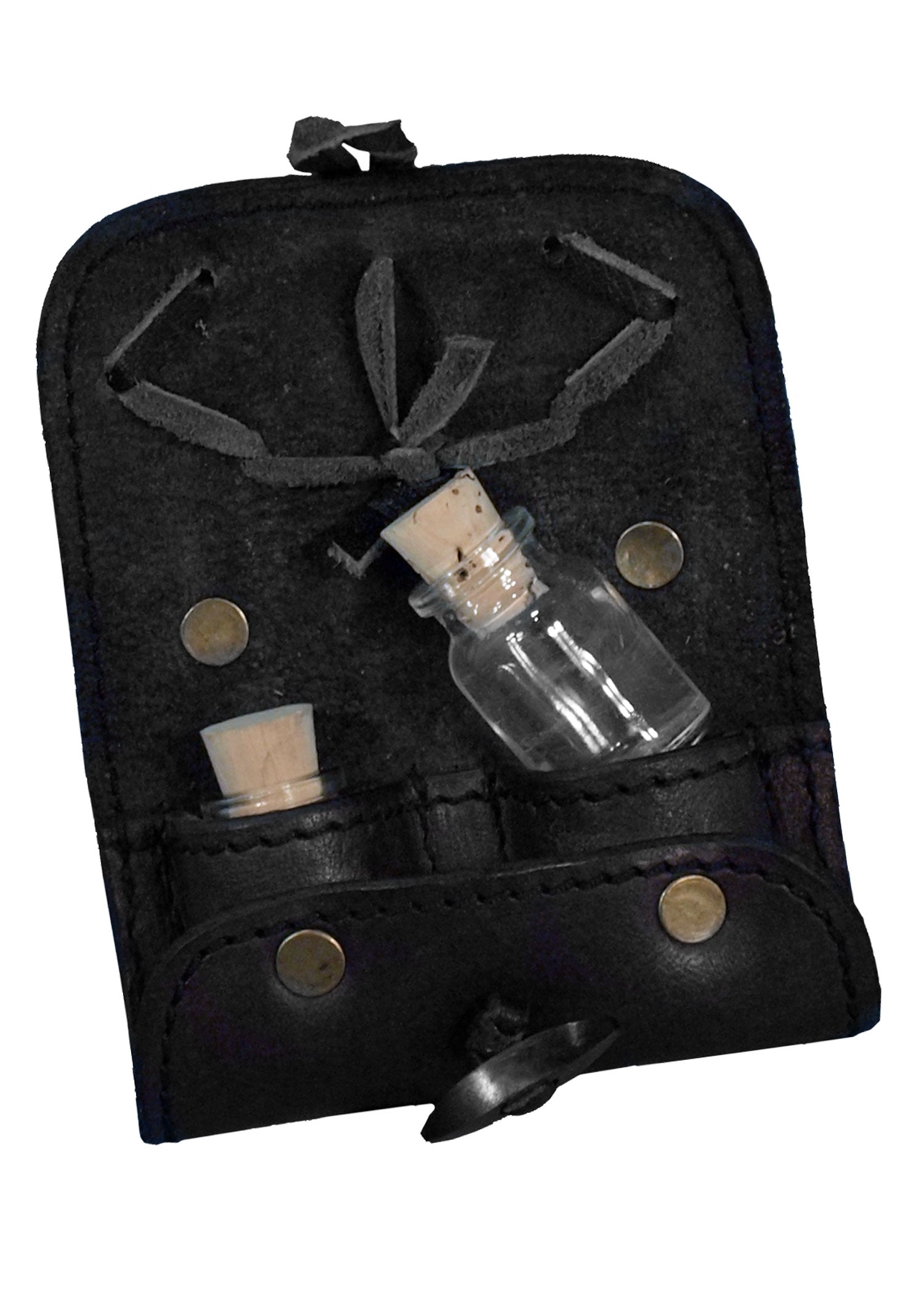 Imagen única de: Bolsa De Pociones De Cuero Con 2 Botellas.