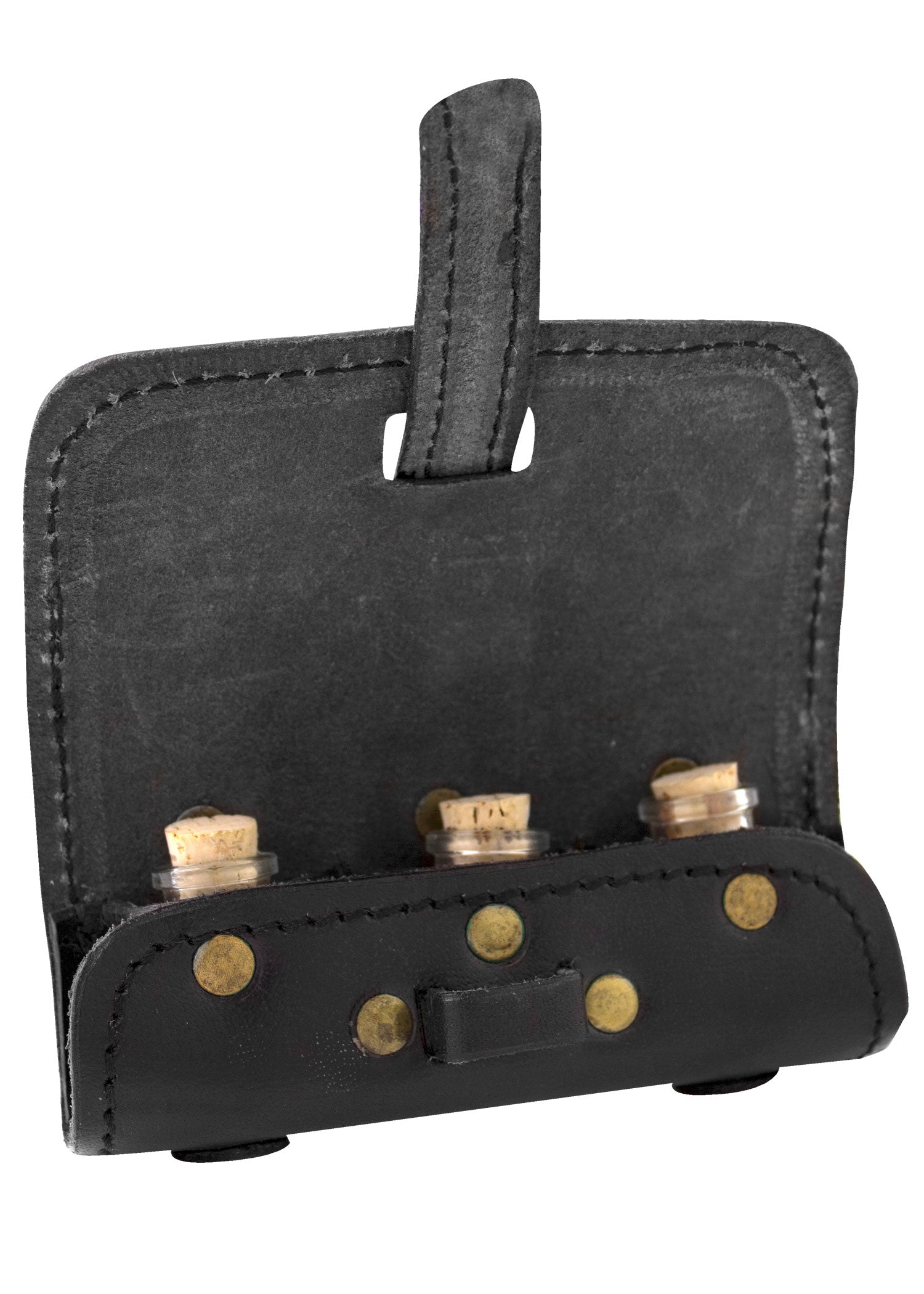 Imagen única de: Bolsa De Pociones De Cuero Con 3 Botellas.