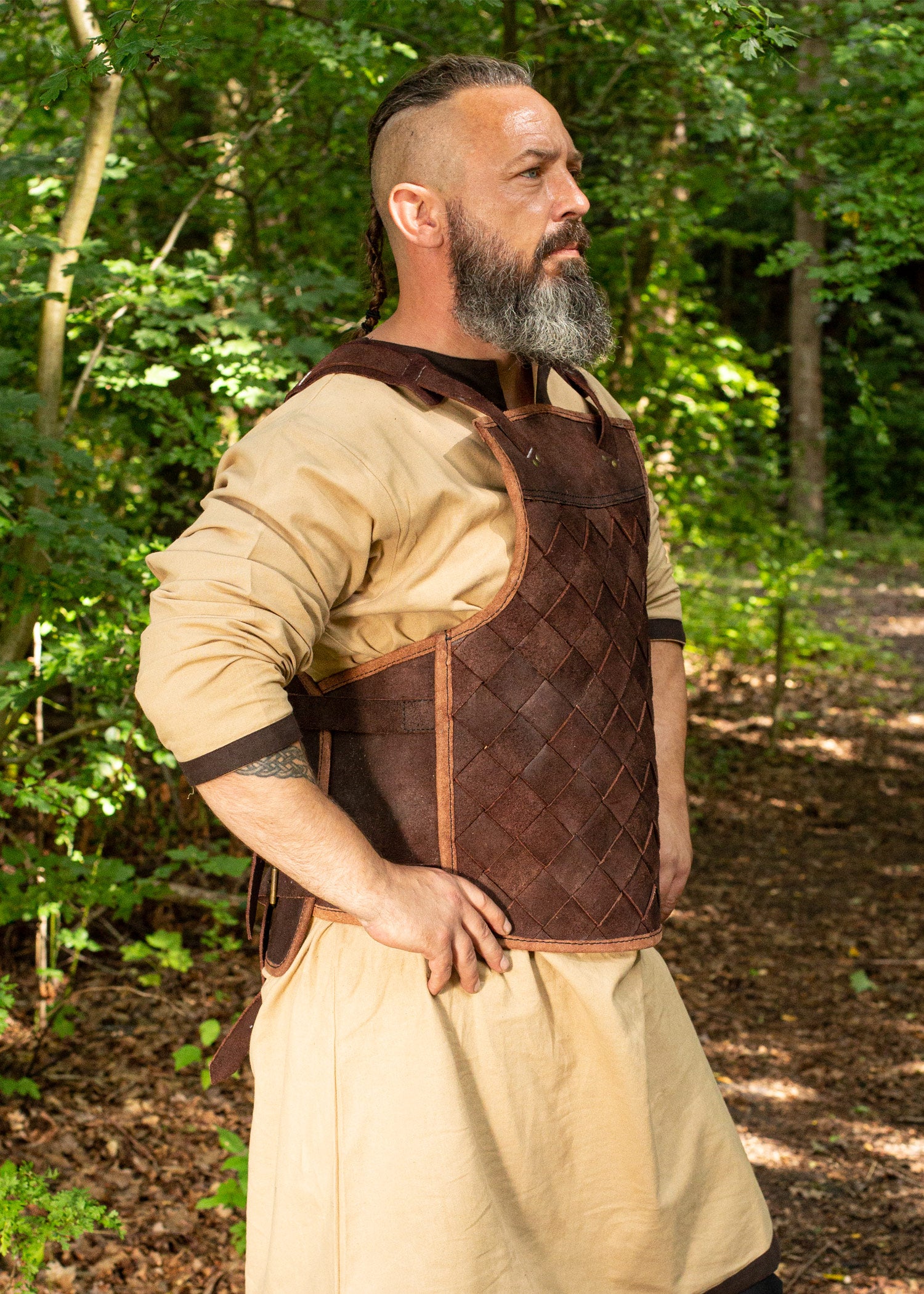 Imagen única de: Armadura De Cuero Rfb Viking, Marrón