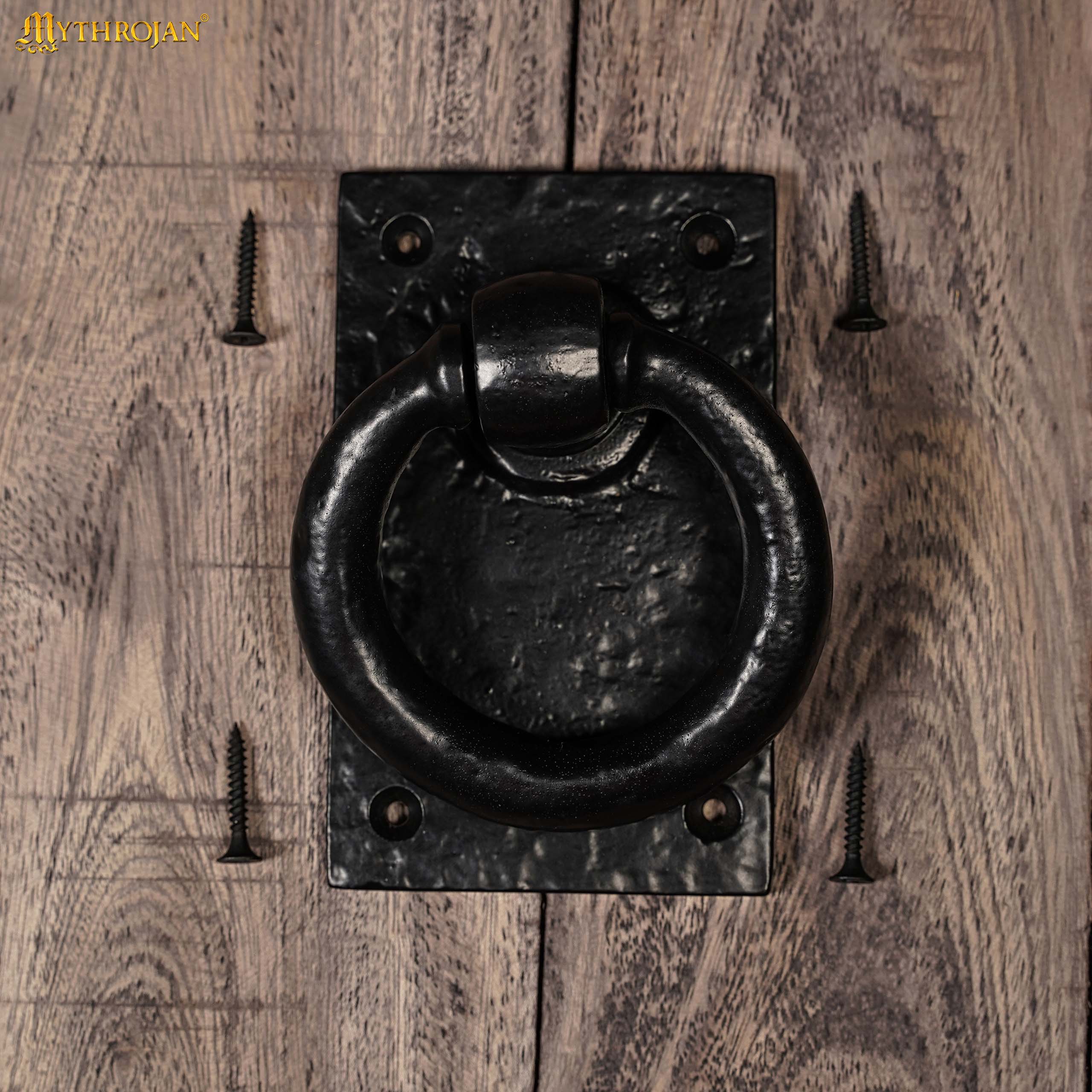 Imagen única de: Llamadores de puerta de hierro fundido, forjados a mano